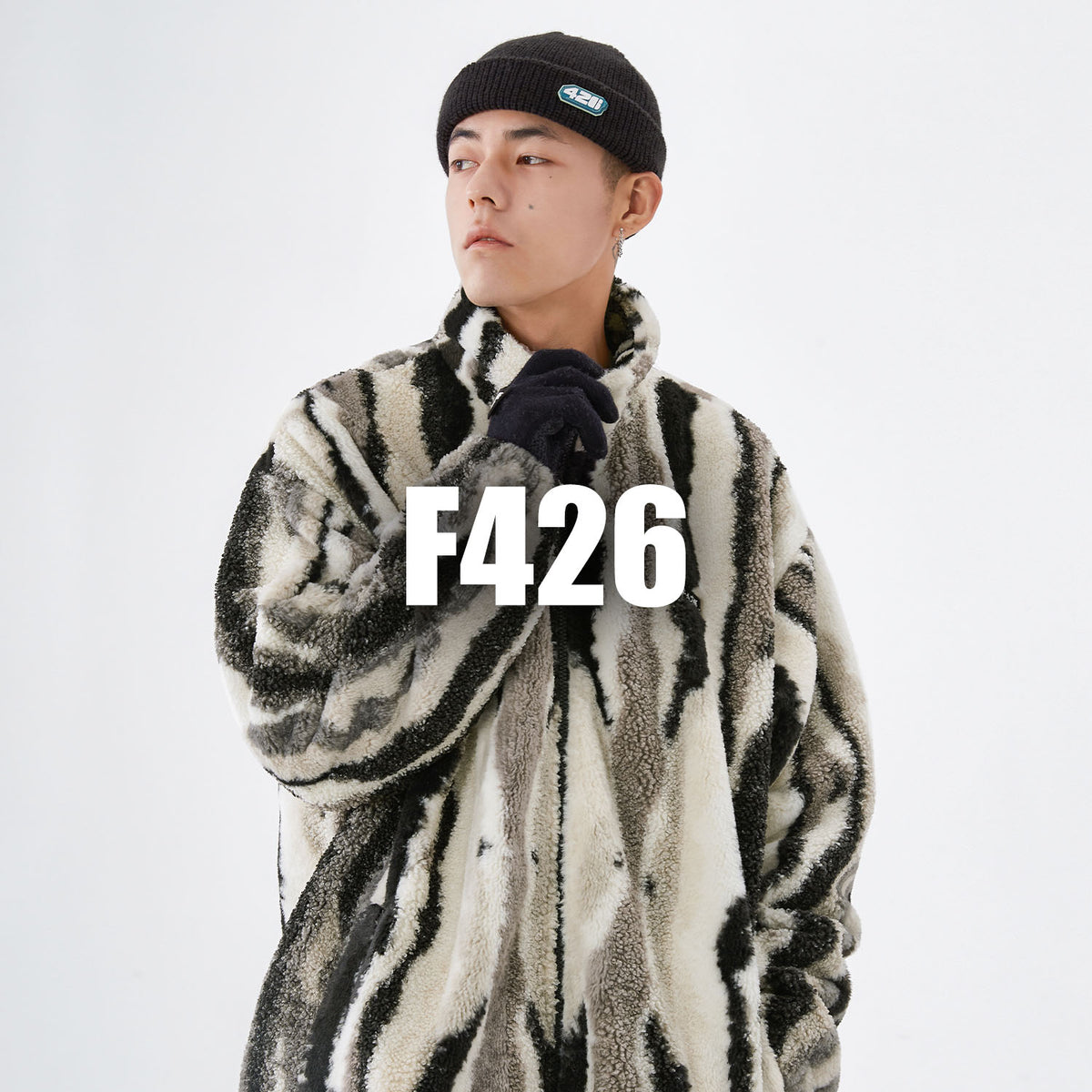 F426 Polar Fleece Embossed Monogram Jacket