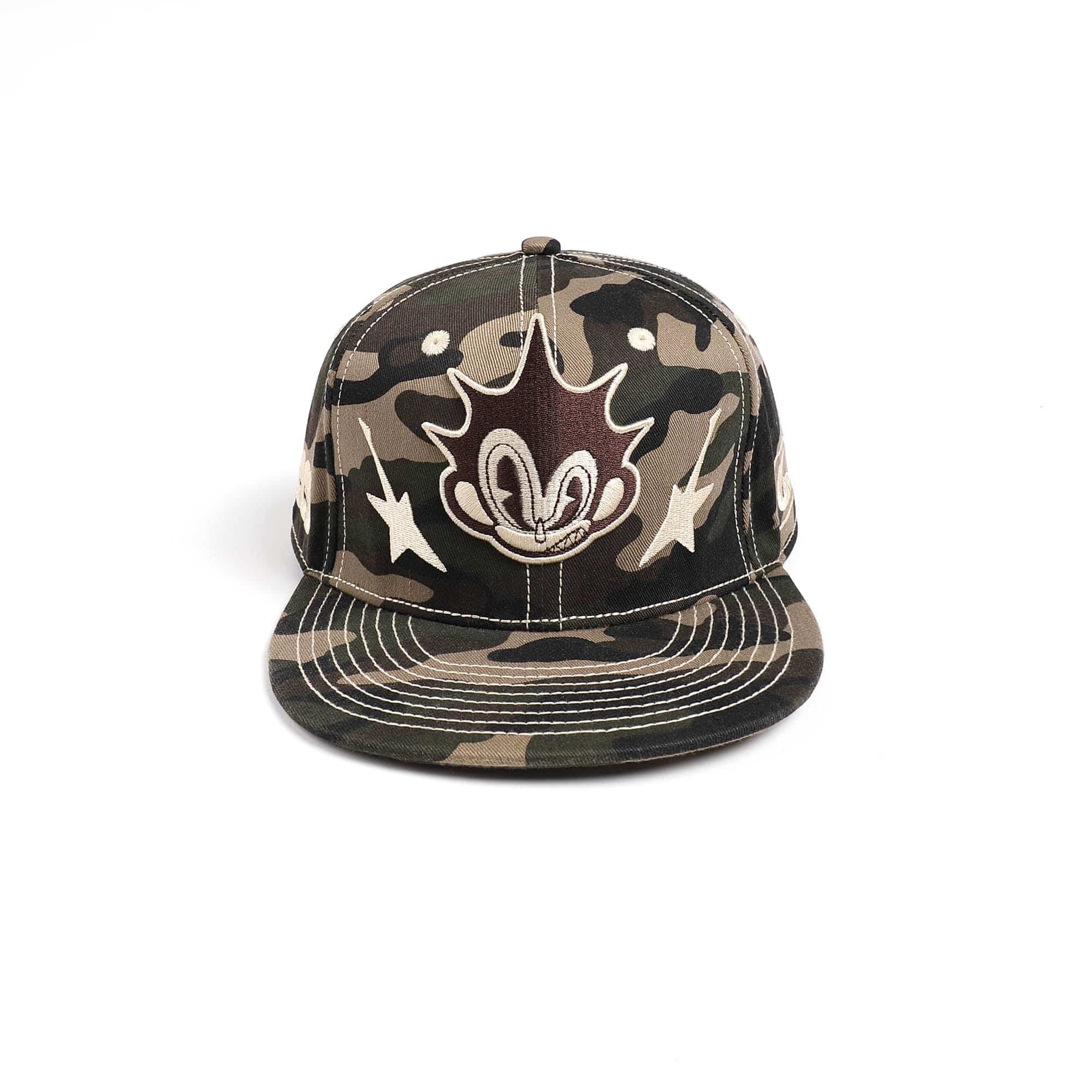 DND4DES Cartoon Character Embroidered Camo Cap, premium urban and streetwear designers apparel on PROJECTISR.com, DND4DES