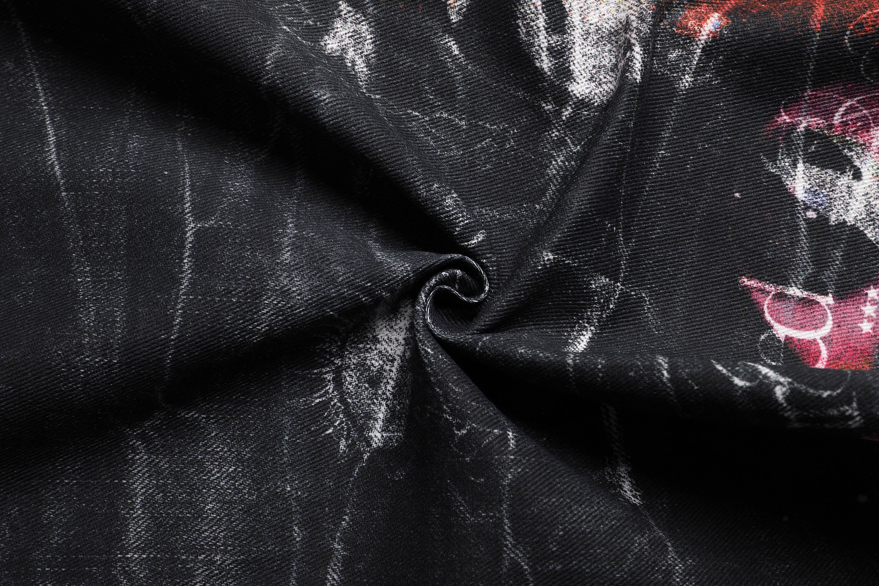 DND4DES Distressed Cyber Virus Flared Jeans, premium urban and streetwear designers apparel on PROJECTISR.com, DND4DES