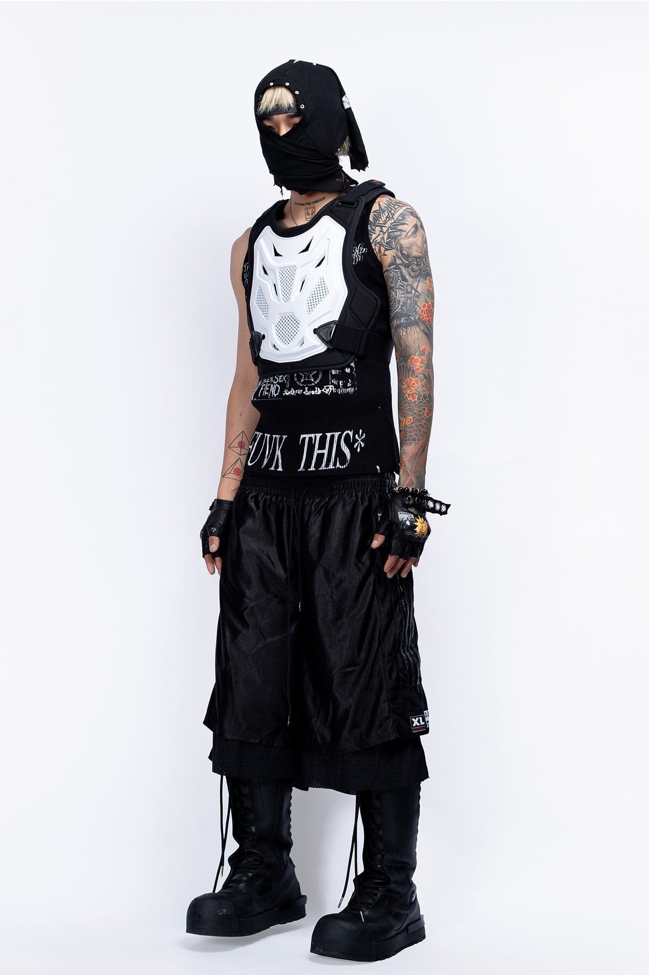 FVVO Layered Mesh Satin Striped Shorts, premium urban and streetwear designers apparel on PROJECTISR.com, FVVO