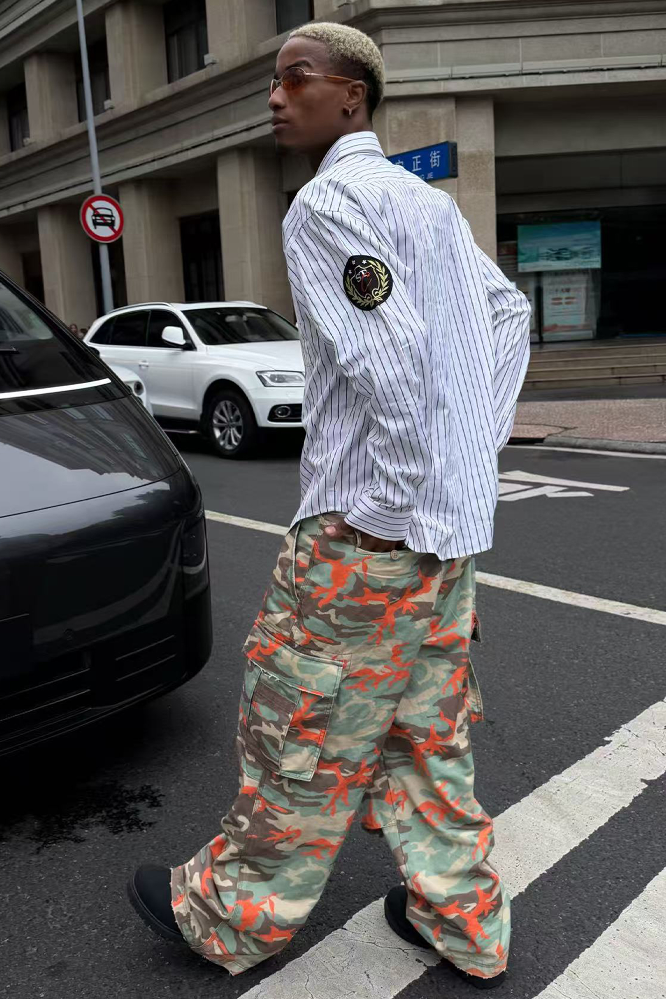 STEEPC Camo Wide-Leg Cargo Pants, premium urban and streetwear designers apparel on PROJECTISR.com, STEEPC