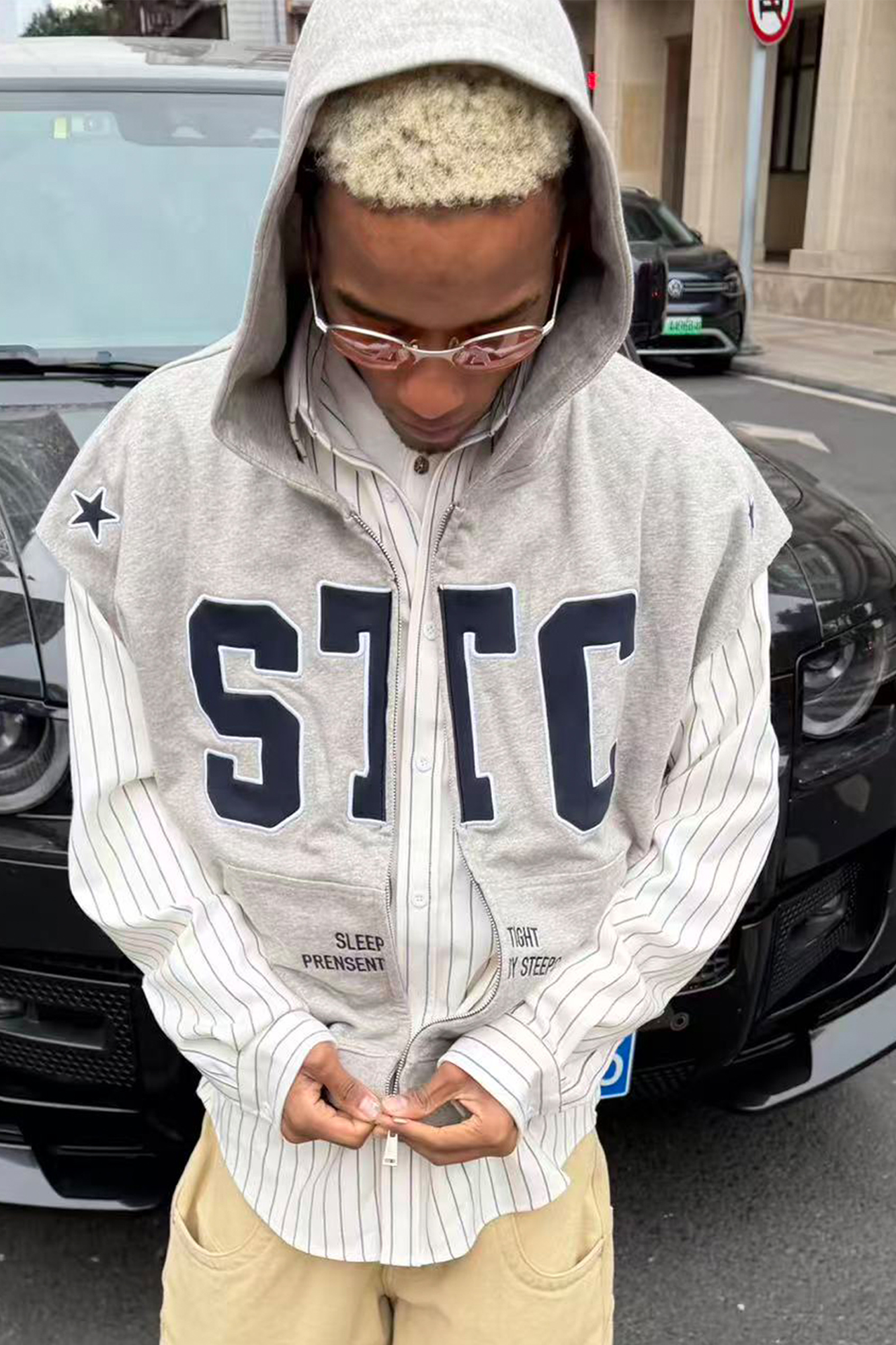 STEEPC Striped Oversized Shirt, premium urban and streetwear designers apparel on PROJECTISR.com, STEEPC