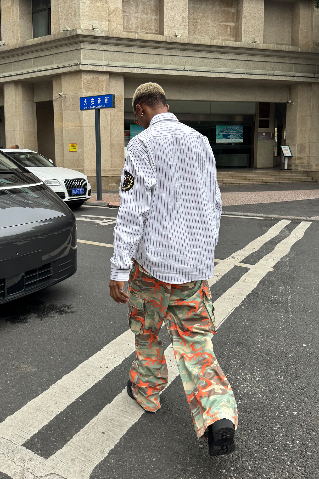 STEEPC Camo Wide-Leg Cargo Pants, premium urban and streetwear designers apparel on PROJECTISR.com, STEEPC
