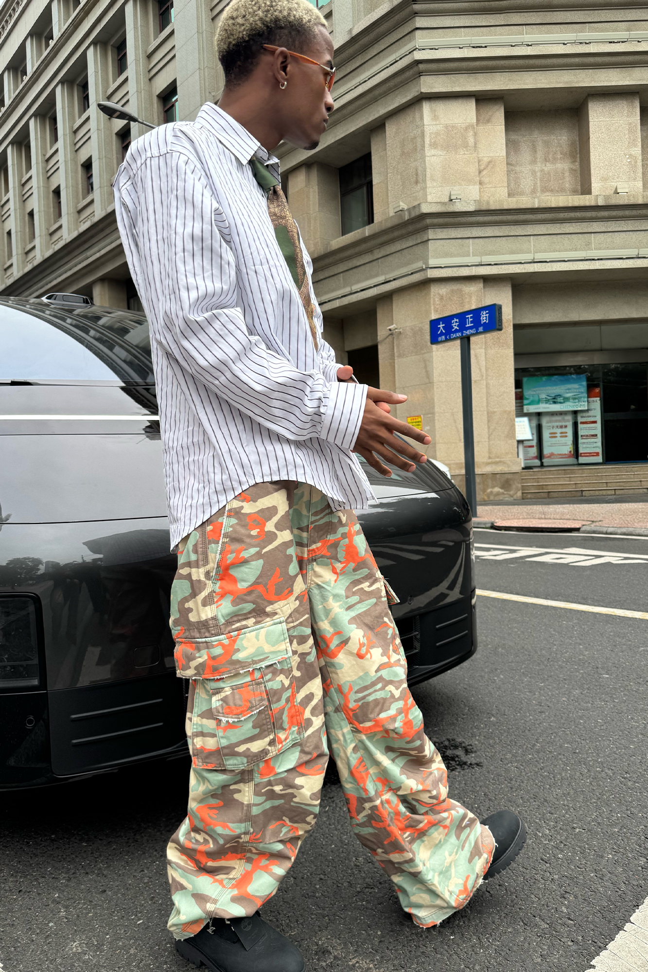 STEEPC Camo Wide-Leg Cargo Pants, premium urban and streetwear designers apparel on PROJECTISR.com, STEEPC