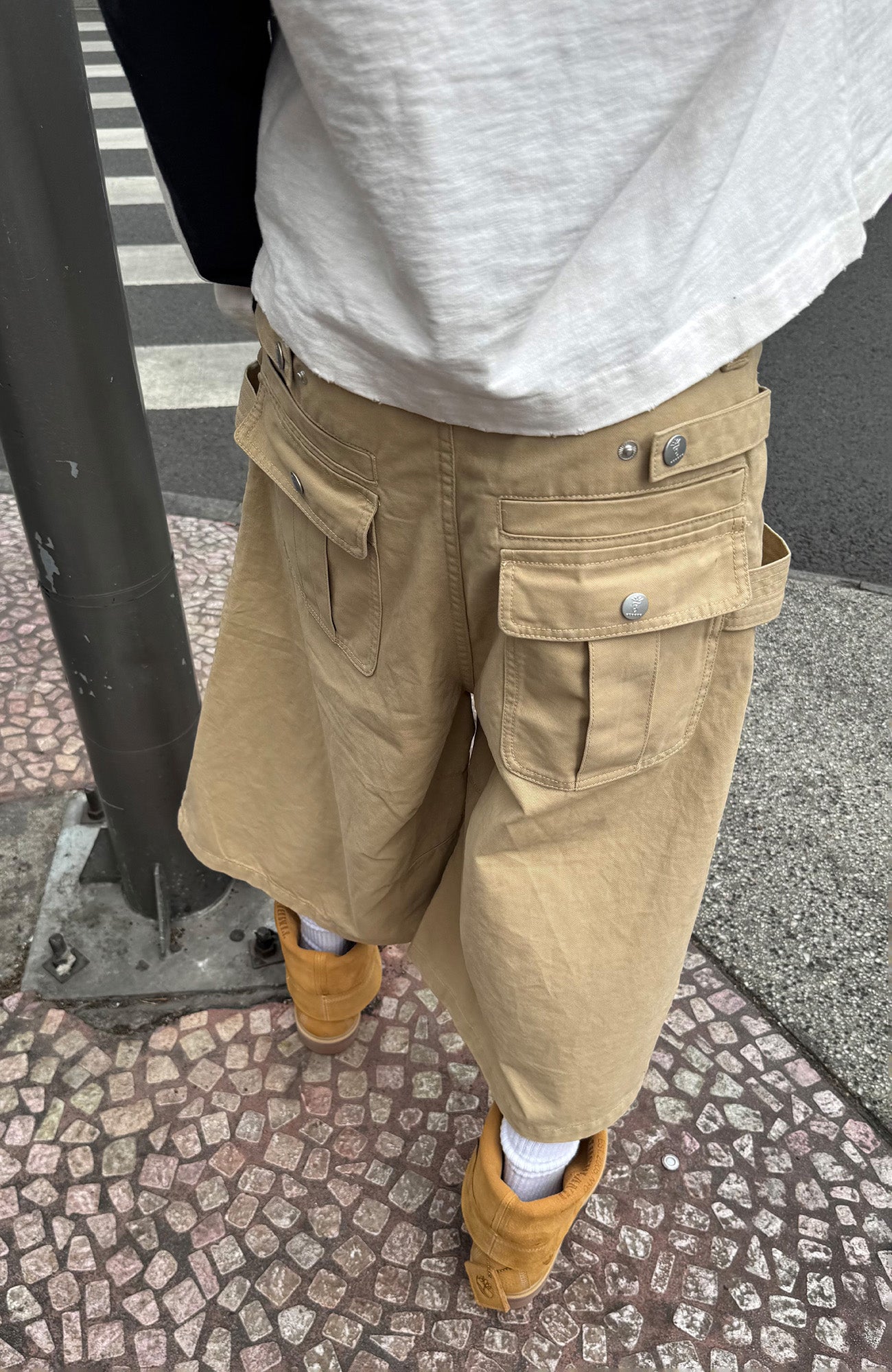 STEEPC Double-Belt Culotte Shorts, premium urban and streetwear designers apparel on PROJECTISR.com, STEEPC