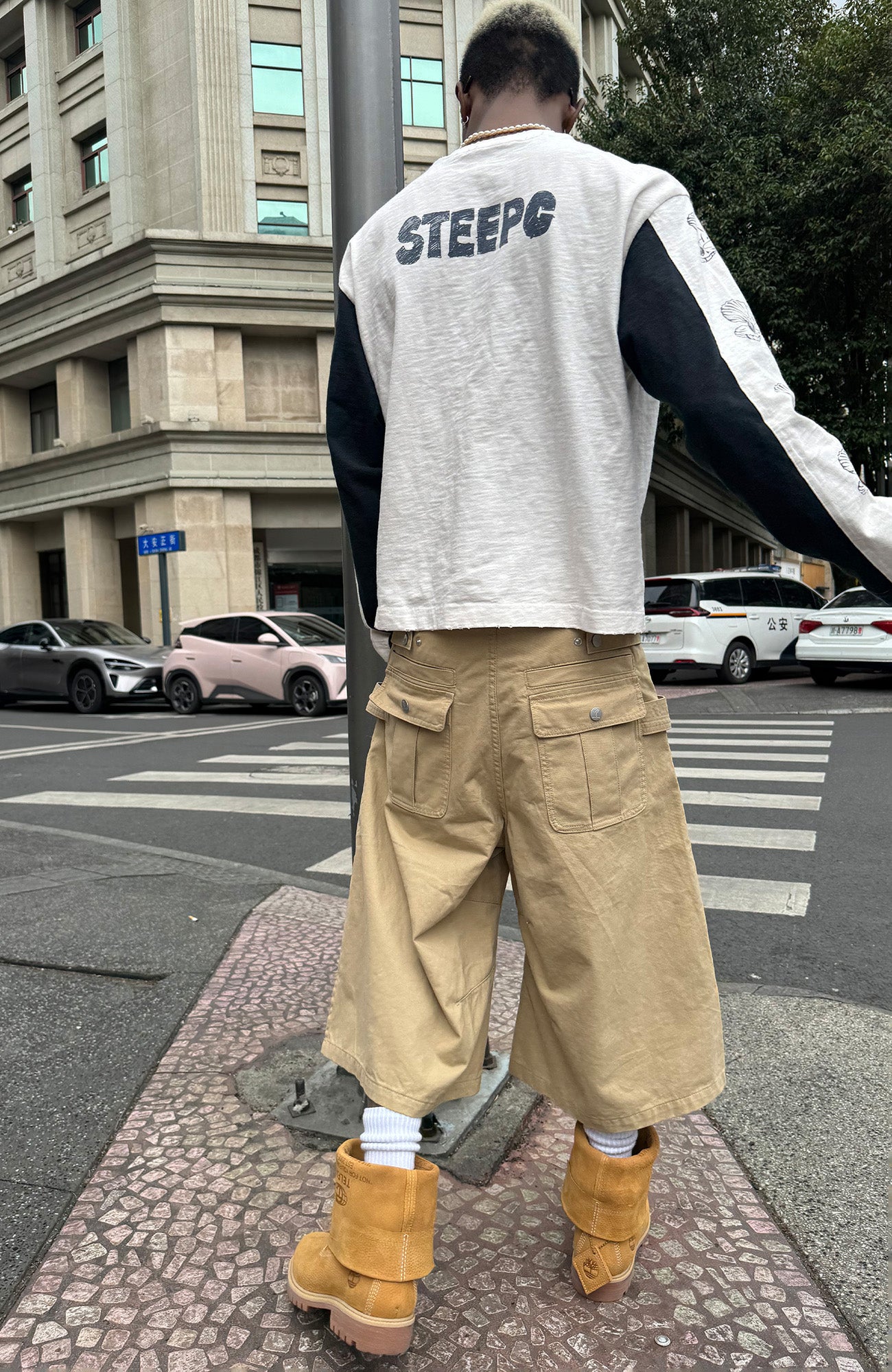 STEEPC Double-Belt Culotte Shorts, premium urban and streetwear designers apparel on PROJECTISR.com, STEEPC
