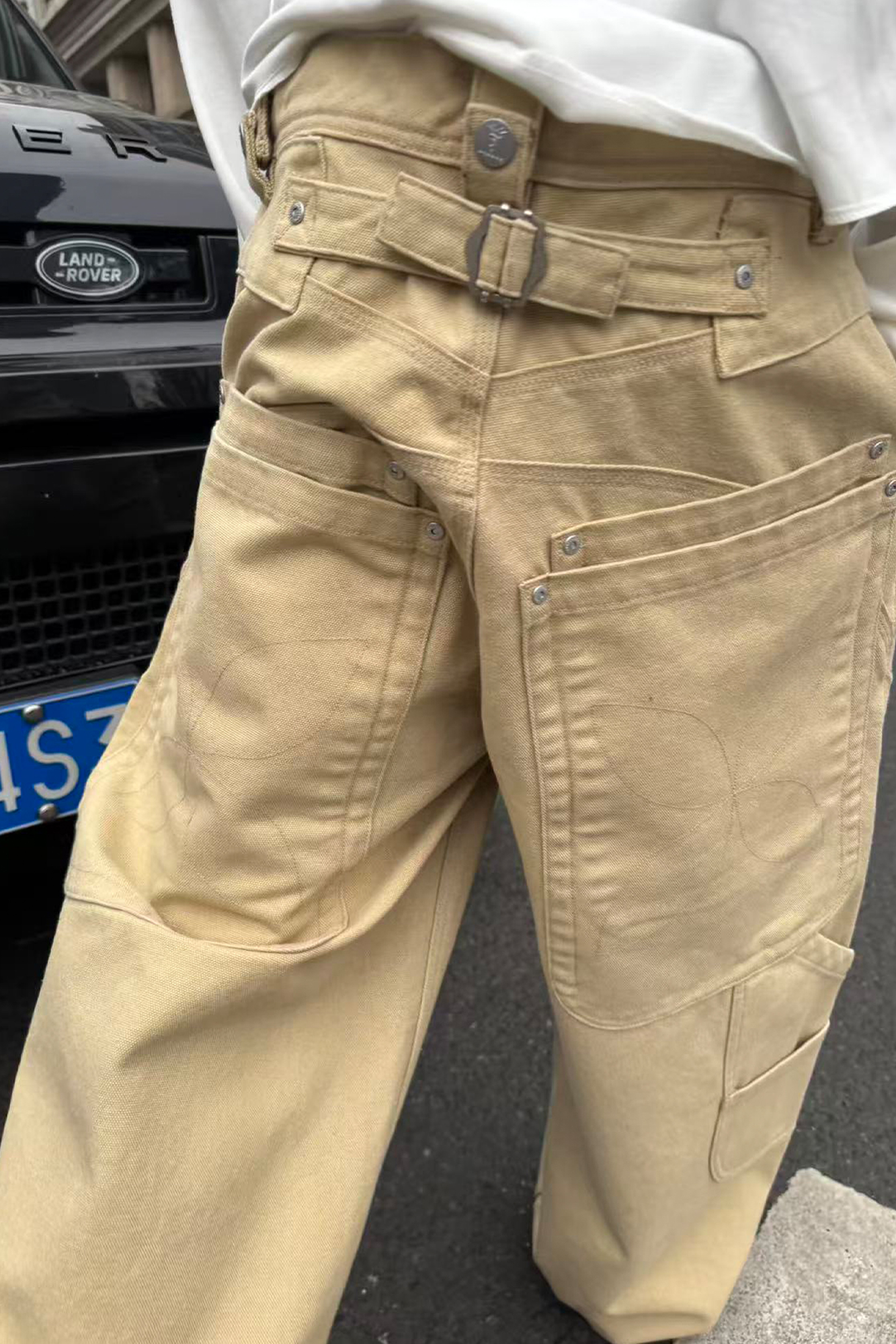 STEEPC Multi-Pocket Baggy Cargo Pants, premium urban and streetwear designers apparel on PROJECTISR.com, STEEPC