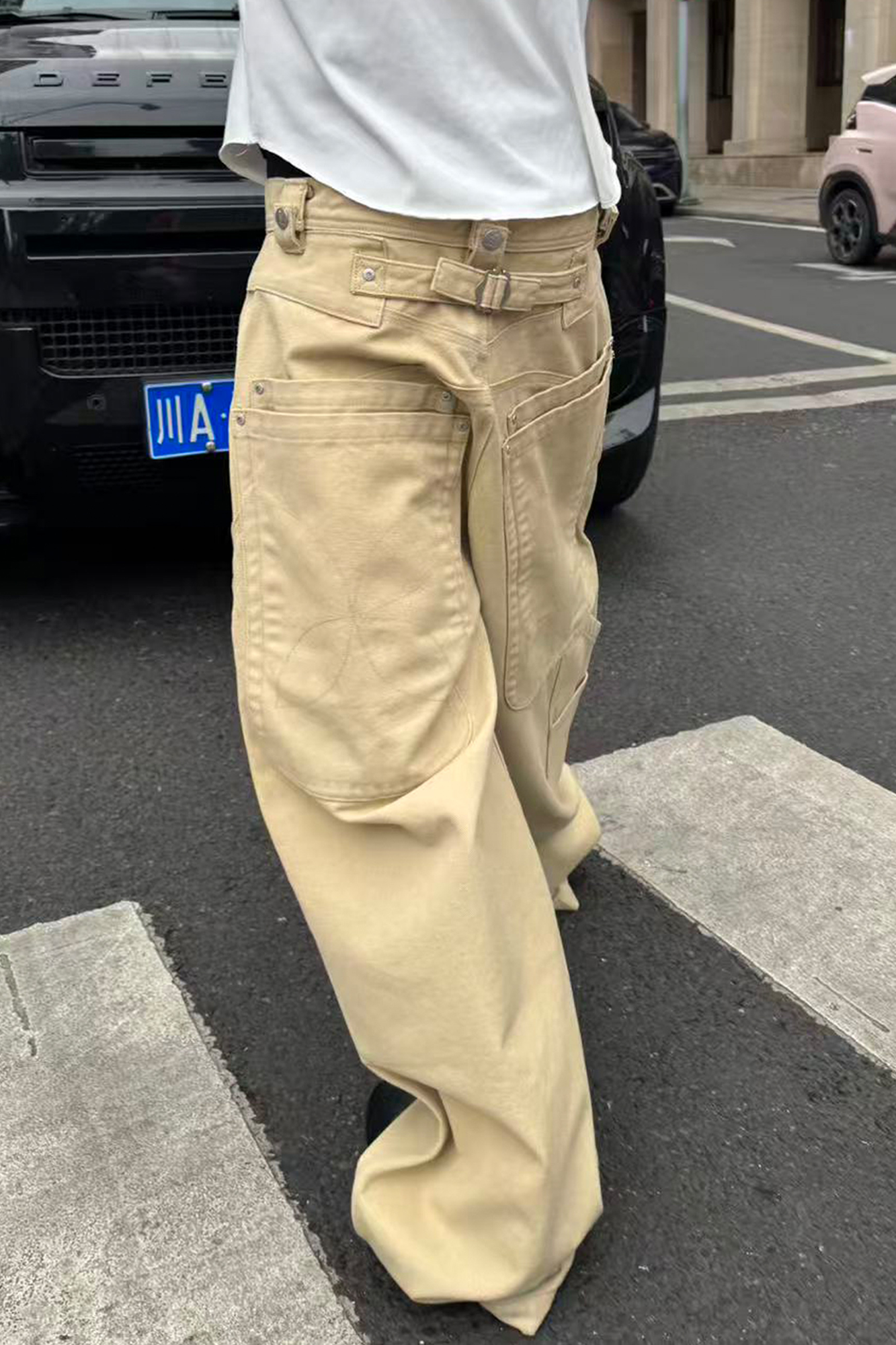 STEEPC Multi-Pocket Baggy Cargo Pants, premium urban and streetwear designers apparel on PROJECTISR.com, STEEPC