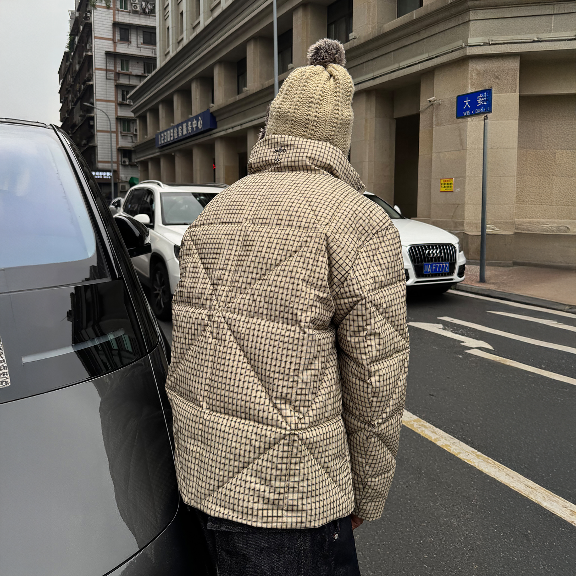 STEEPC Plaid Quilted Padded Jacket