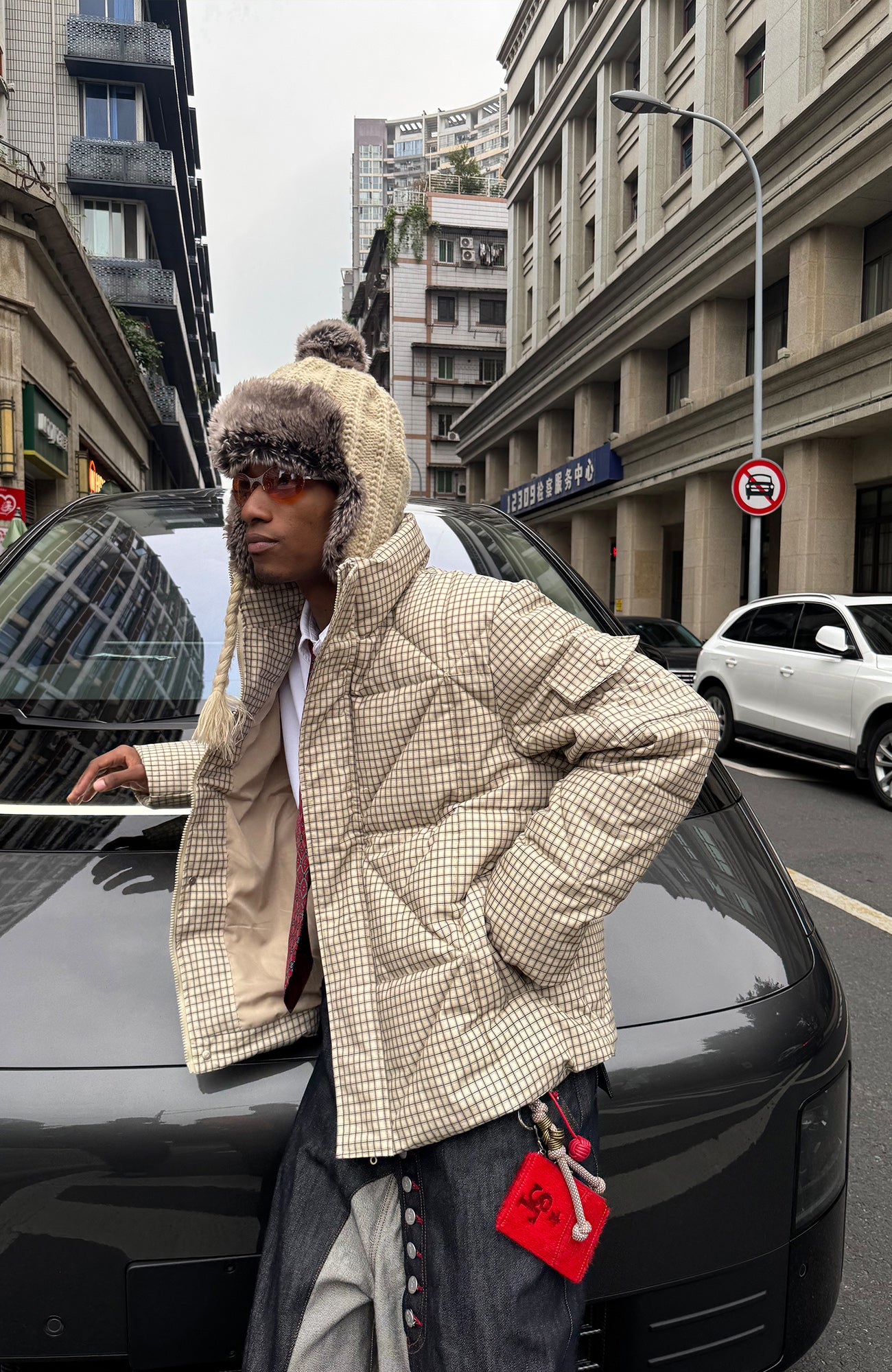 STEEPC Plaid Quilted Padded Jacket