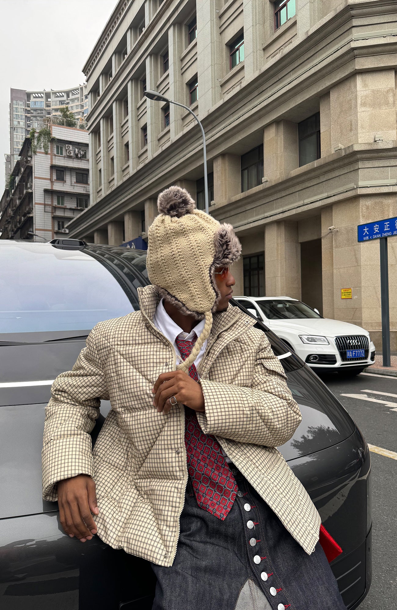 STEEPC Plaid Quilted Padded Jacket