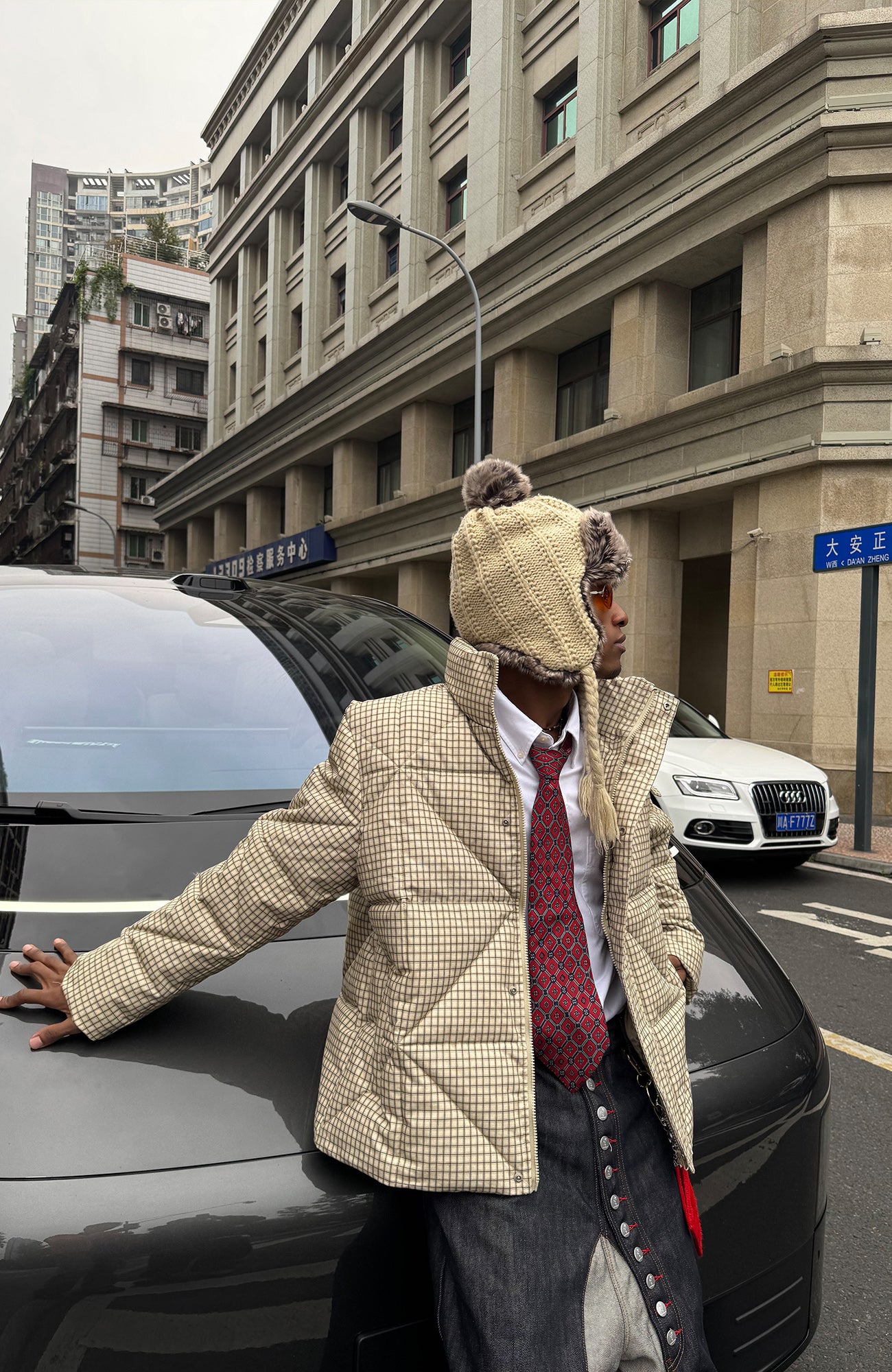 STEEPC Plaid Quilted Padded Jacket