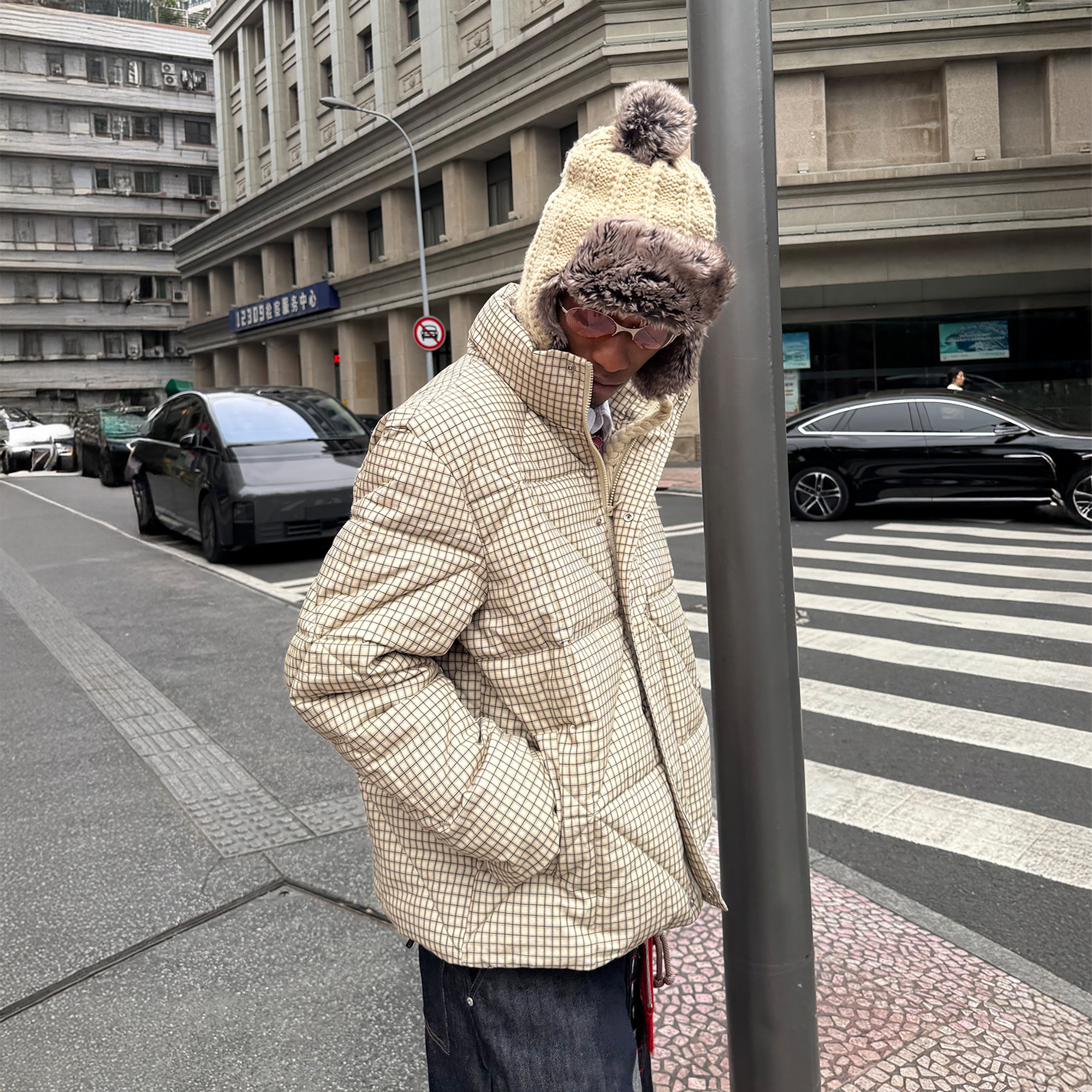 STEEPC Plaid Quilted Padded Jacket