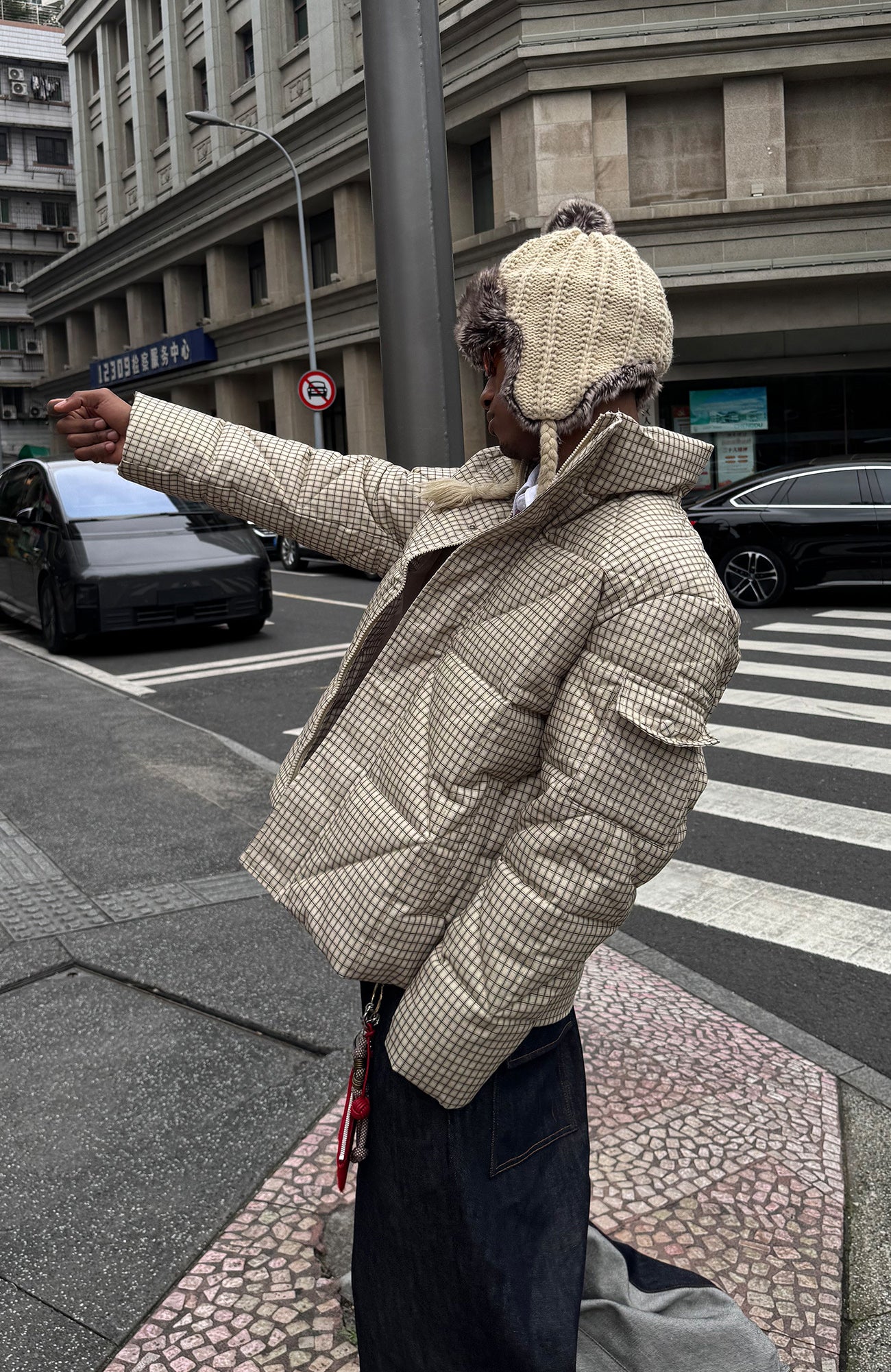 STEEPC Plaid Quilted Padded Jacket