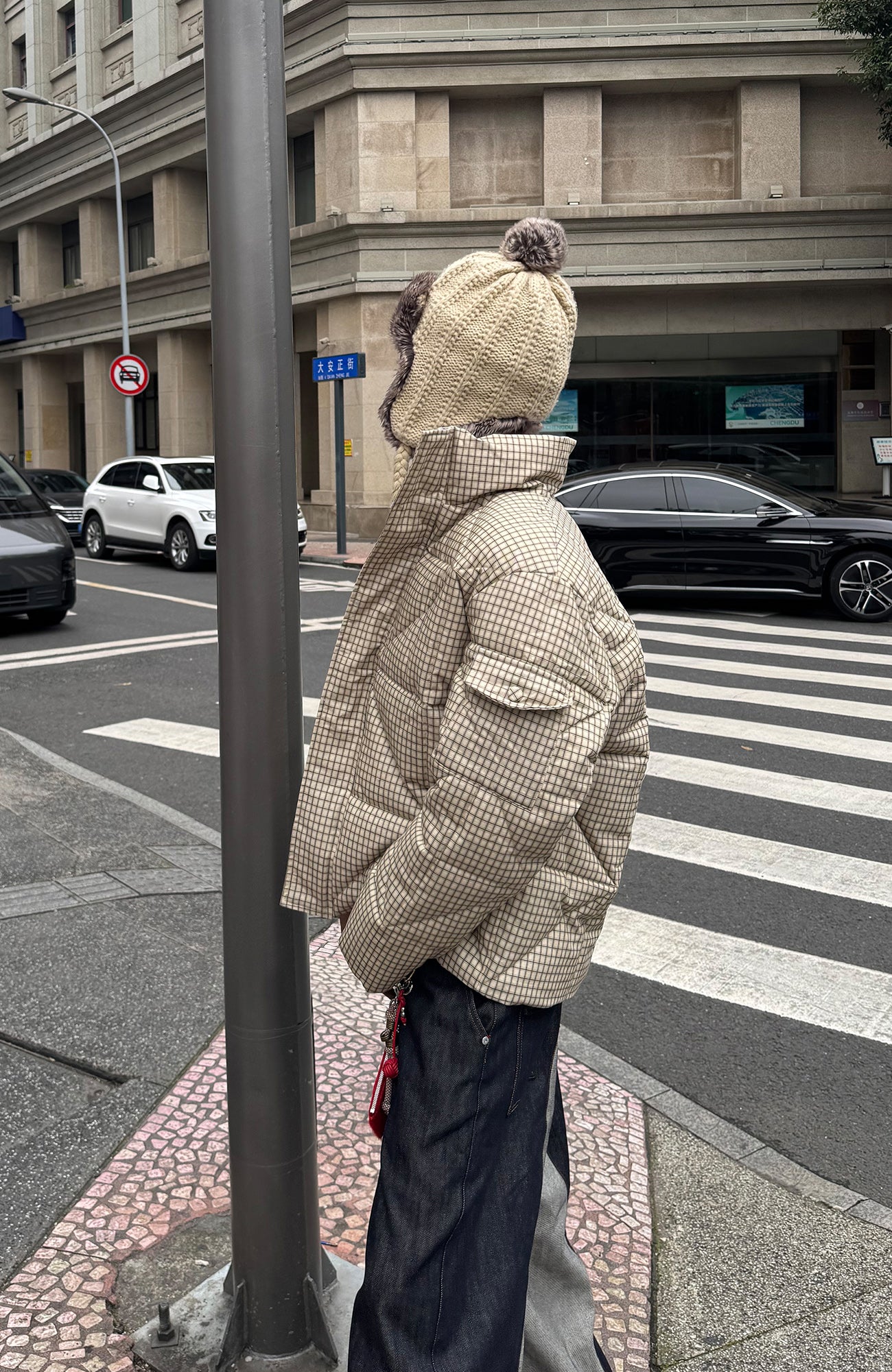 STEEPC Plaid Quilted Padded Jacket