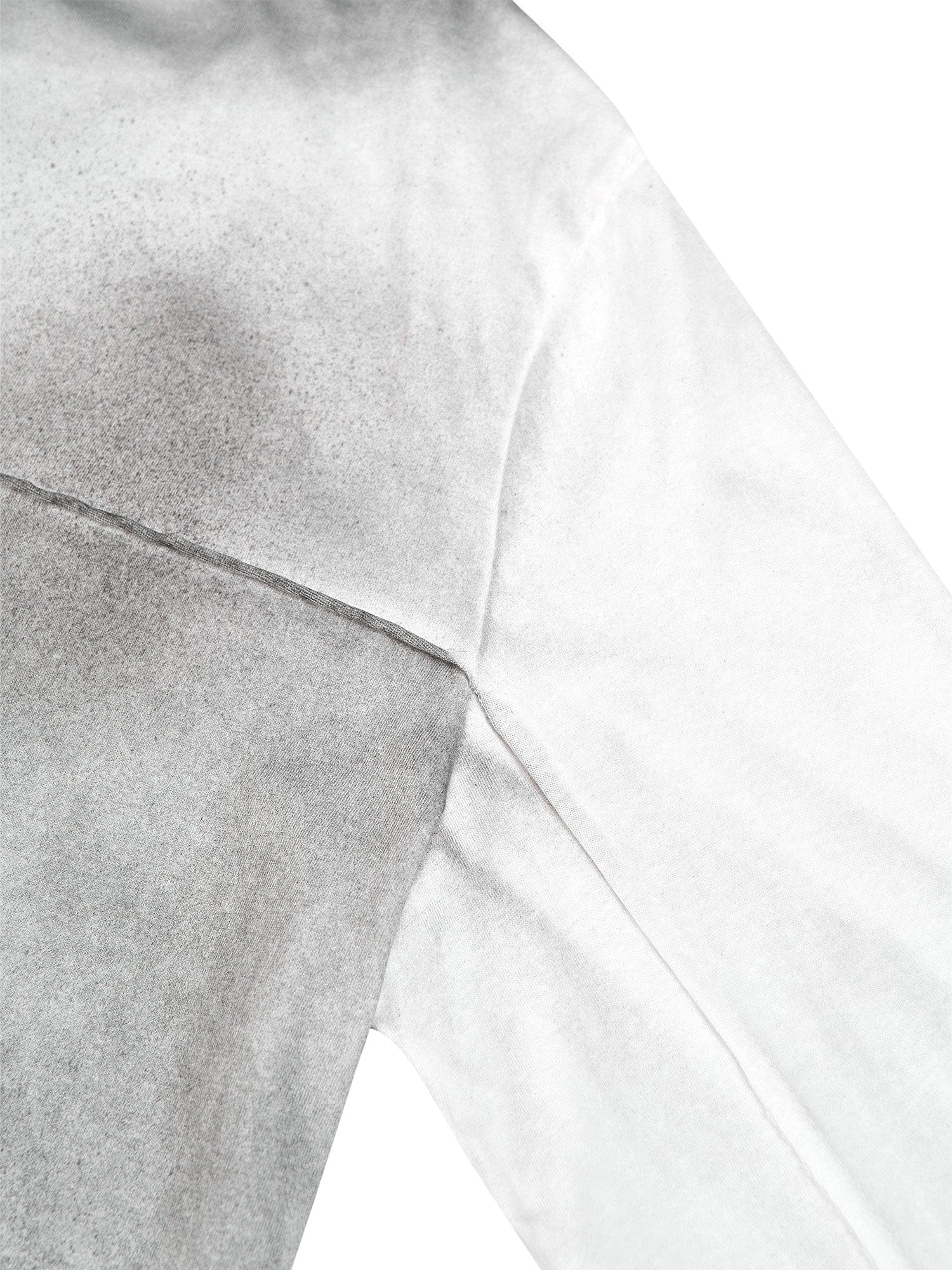 FLYERRER Washed Gradient Cross-Panel Raw-Edge Long-Sleeve Tee, premium urban and streetwear designers apparel on PROJECTISR.com, FLYERRER