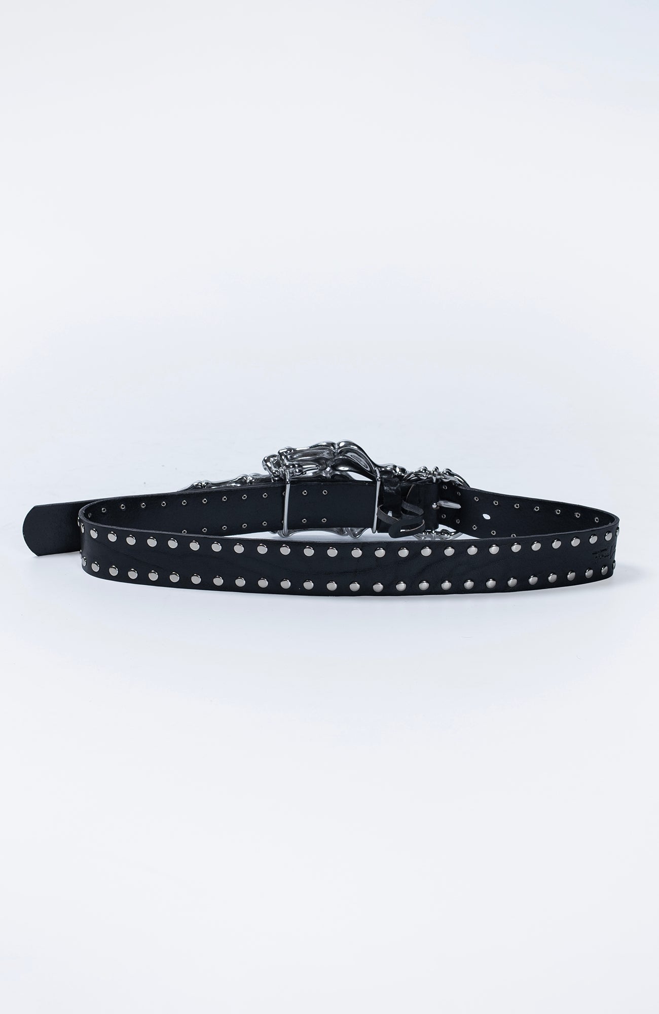 FVVO Skeleton Hand & Spikes Leather Belt