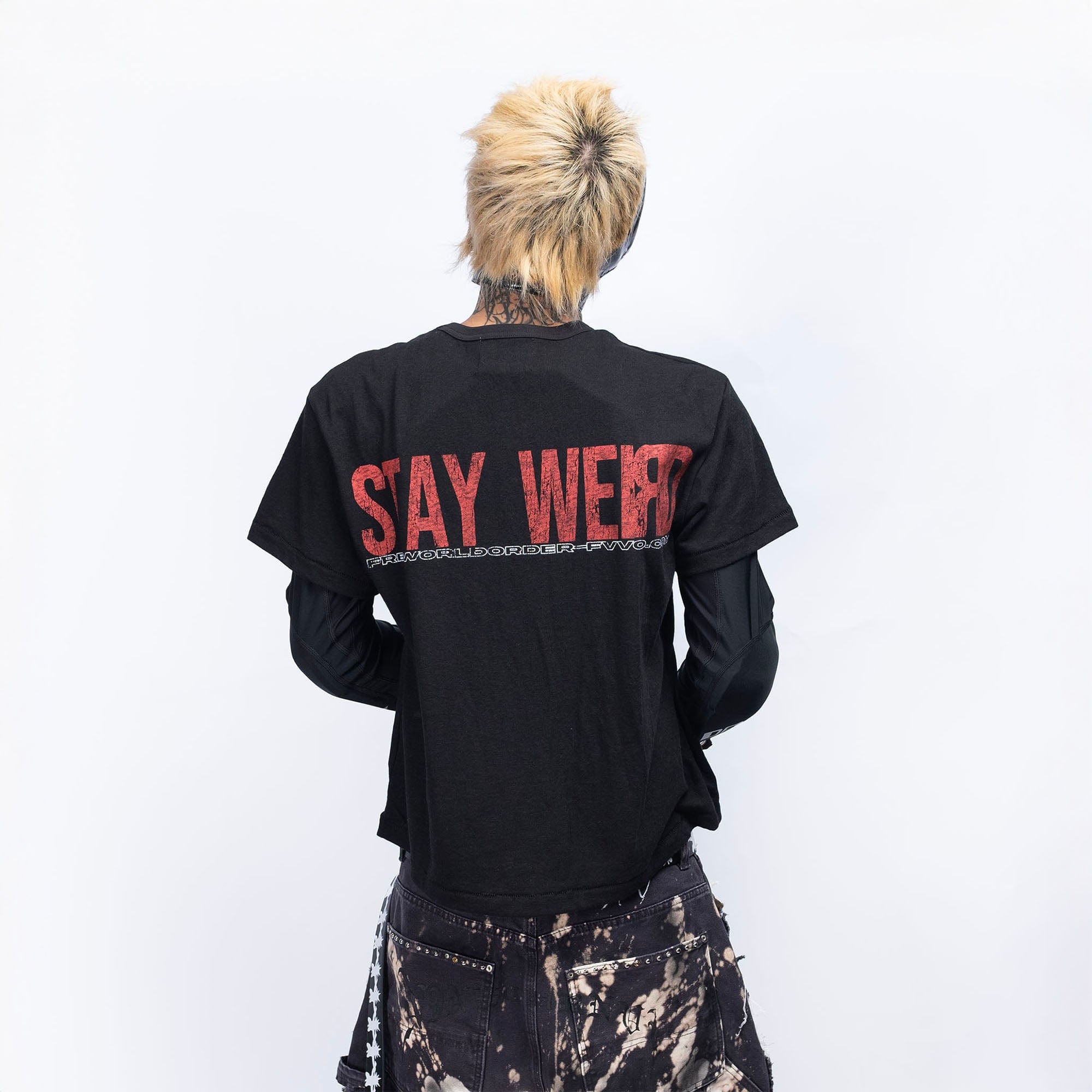 FVVO Stay Weird Graphic Punk T-Shirt, premium urban and streetwear designers apparel on PROJECTISR.com, FVVO
