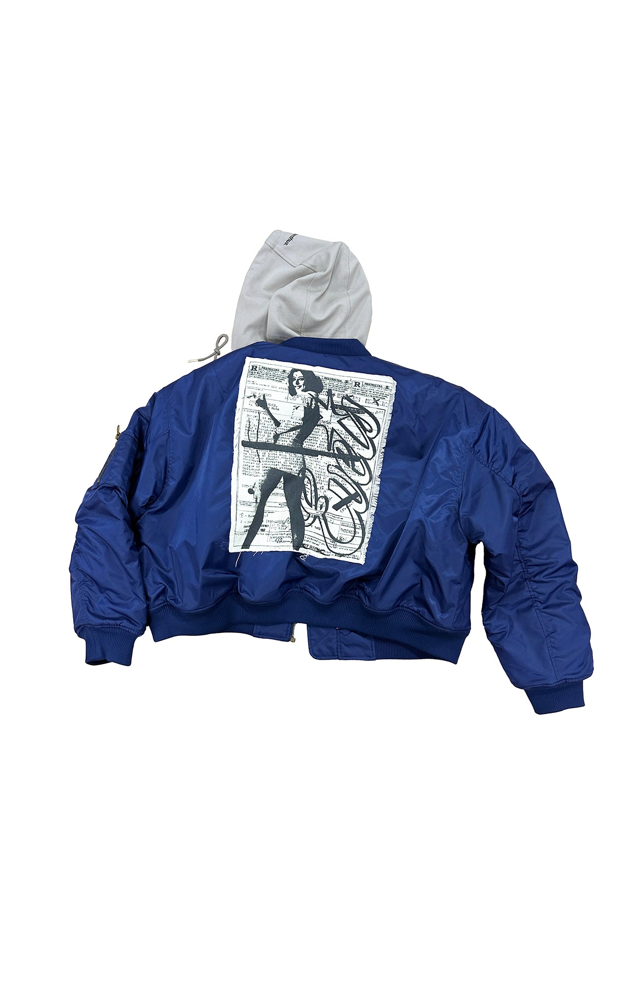 EVETS Graphic Cropped Hooded Bomber, premium urban and streetwear designers apparel on PROJECTISR.com, EVETS