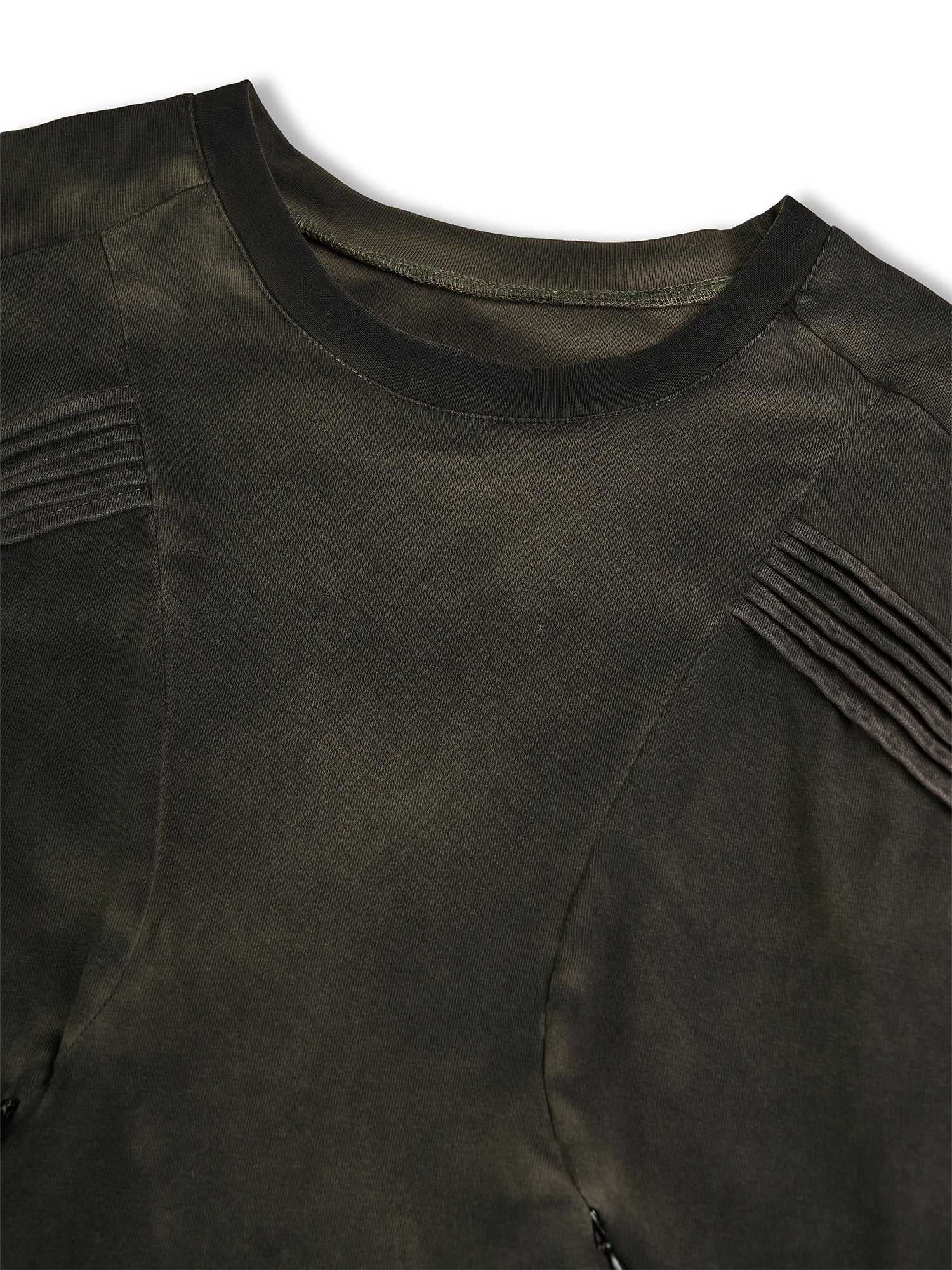 FLYERRER Washed Panelled Slim-Fit Long-Sleeve Tee, premium urban and streetwear designers apparel on PROJECTISR.com, FLYERRER