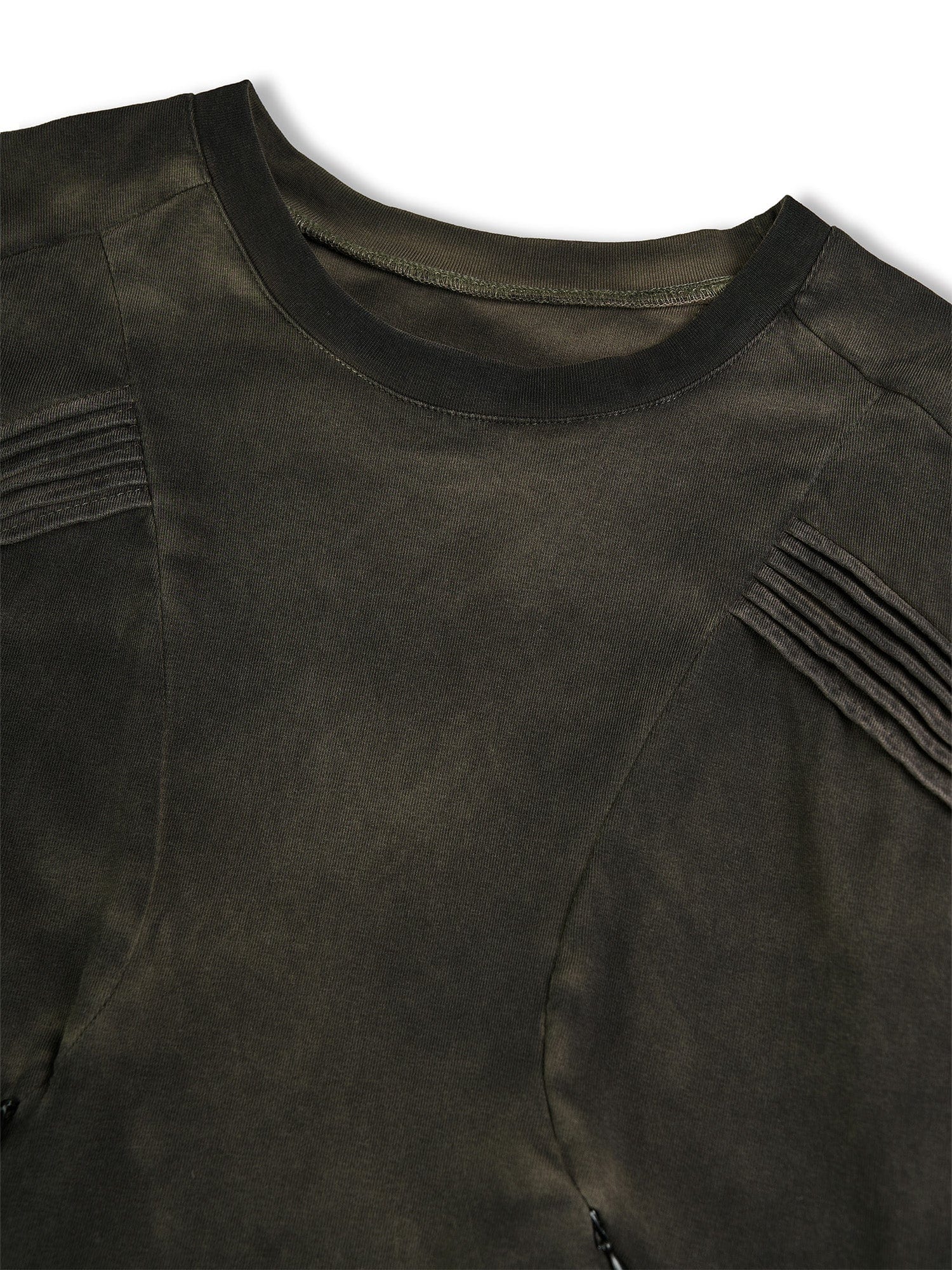 FLYERRER Washed Panelled Slim-Fit Long-Sleeve Tee, premium urban and streetwear designers apparel on PROJECTISR.com, FLYERRER