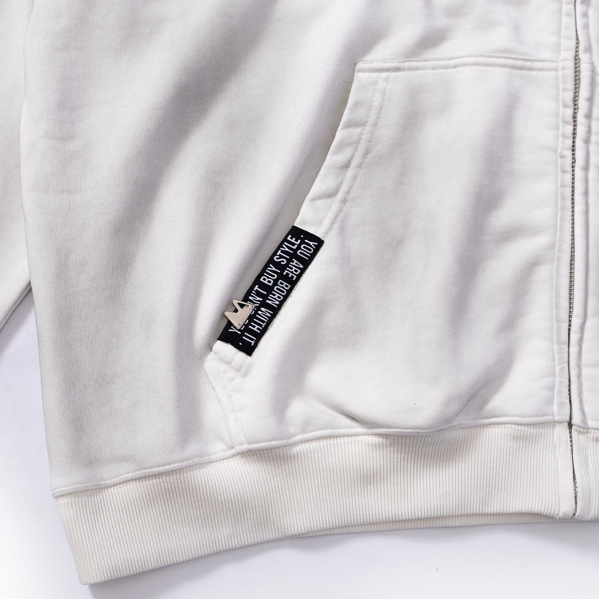 FVVO Patch Washed Zip-Up Hoodie