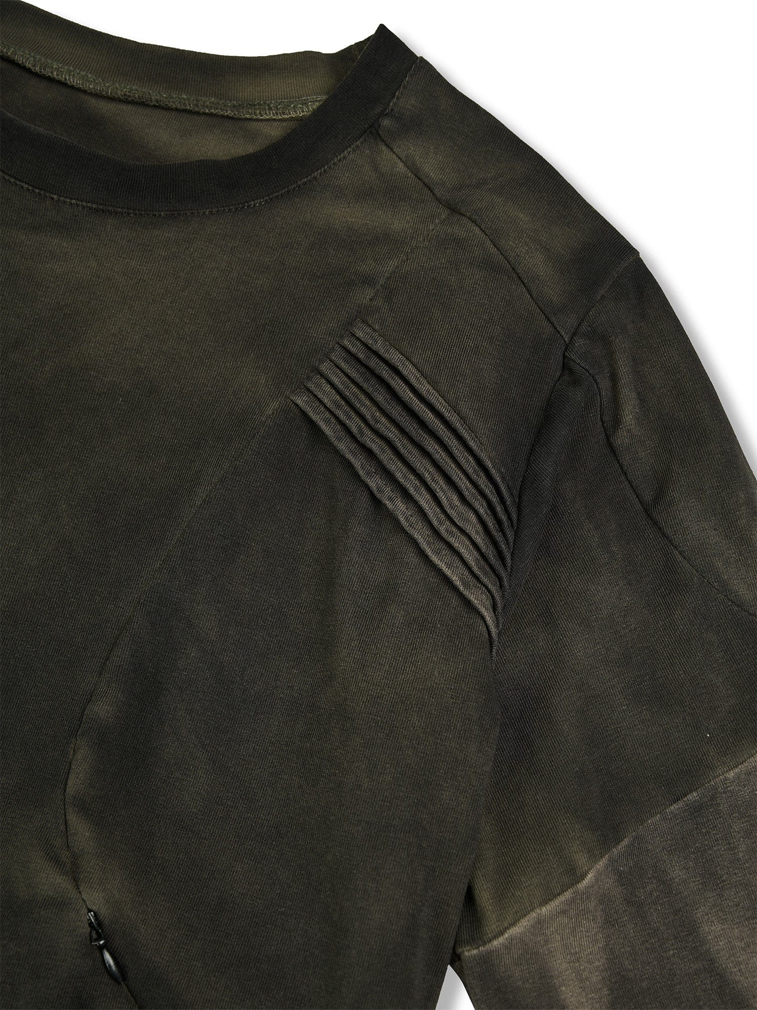FLYERRER Washed Panelled Slim-Fit Long-Sleeve Tee, premium urban and streetwear designers apparel on PROJECTISR.com, FLYERRER