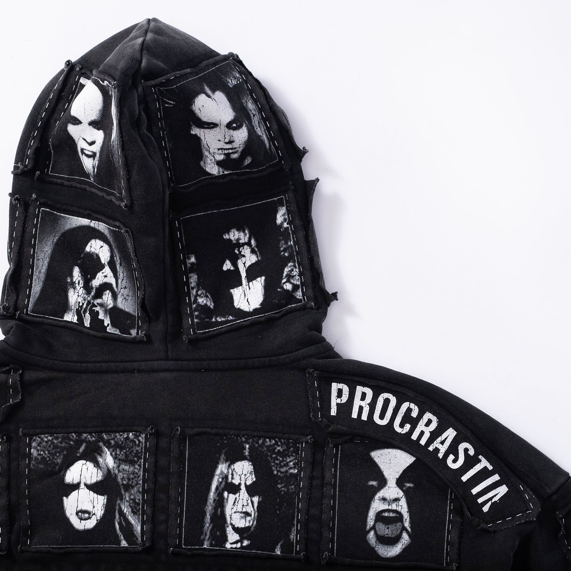 FVVO Patch Washed Zip-Up Hoodie