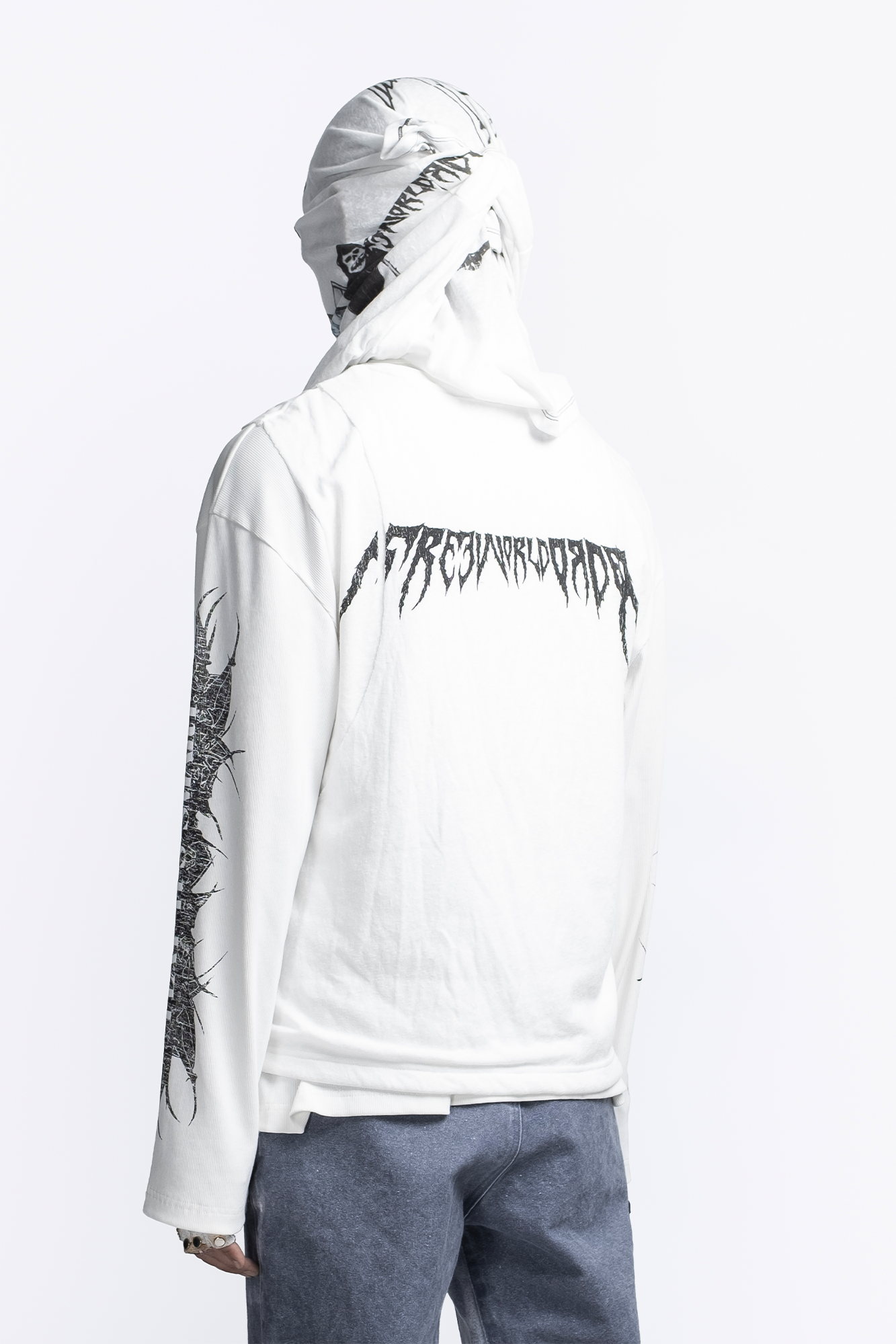 FVVO Ribbed Printed Henley Long Sleeve, premium urban and streetwear designers apparel on PROJECTISR.com, FVVO