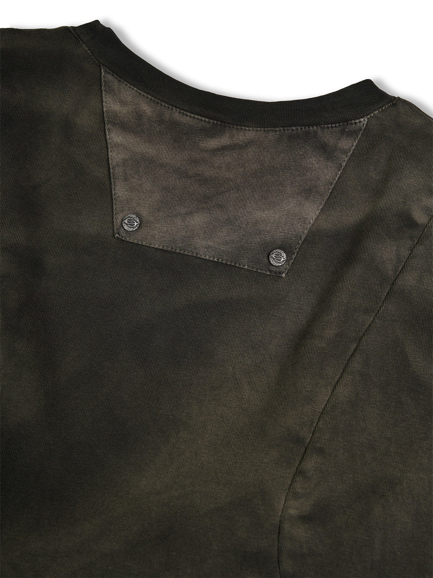 FLYERRER Washed Panelled Slim-Fit Long-Sleeve Tee, premium urban and streetwear designers apparel on PROJECTISR.com, FLYERRER