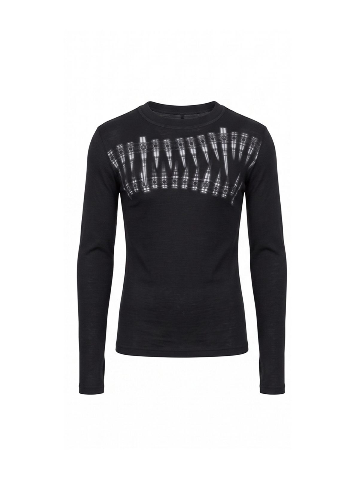 DND4DES Gothic Bullet Graphic Wool-Blend Long-Sleeve Tee