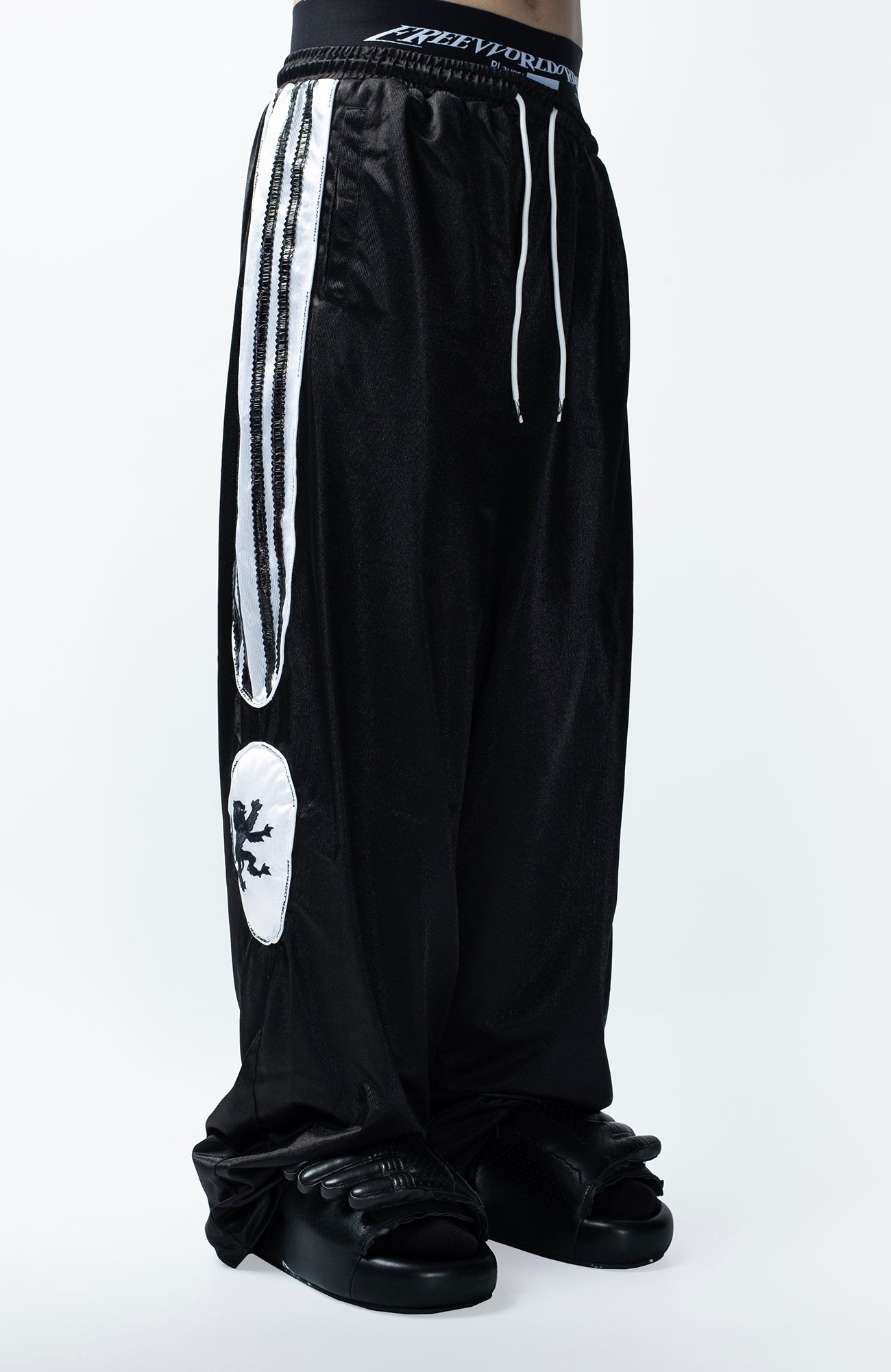 FVVO Wild Spirit Wolf Embroidered Pants