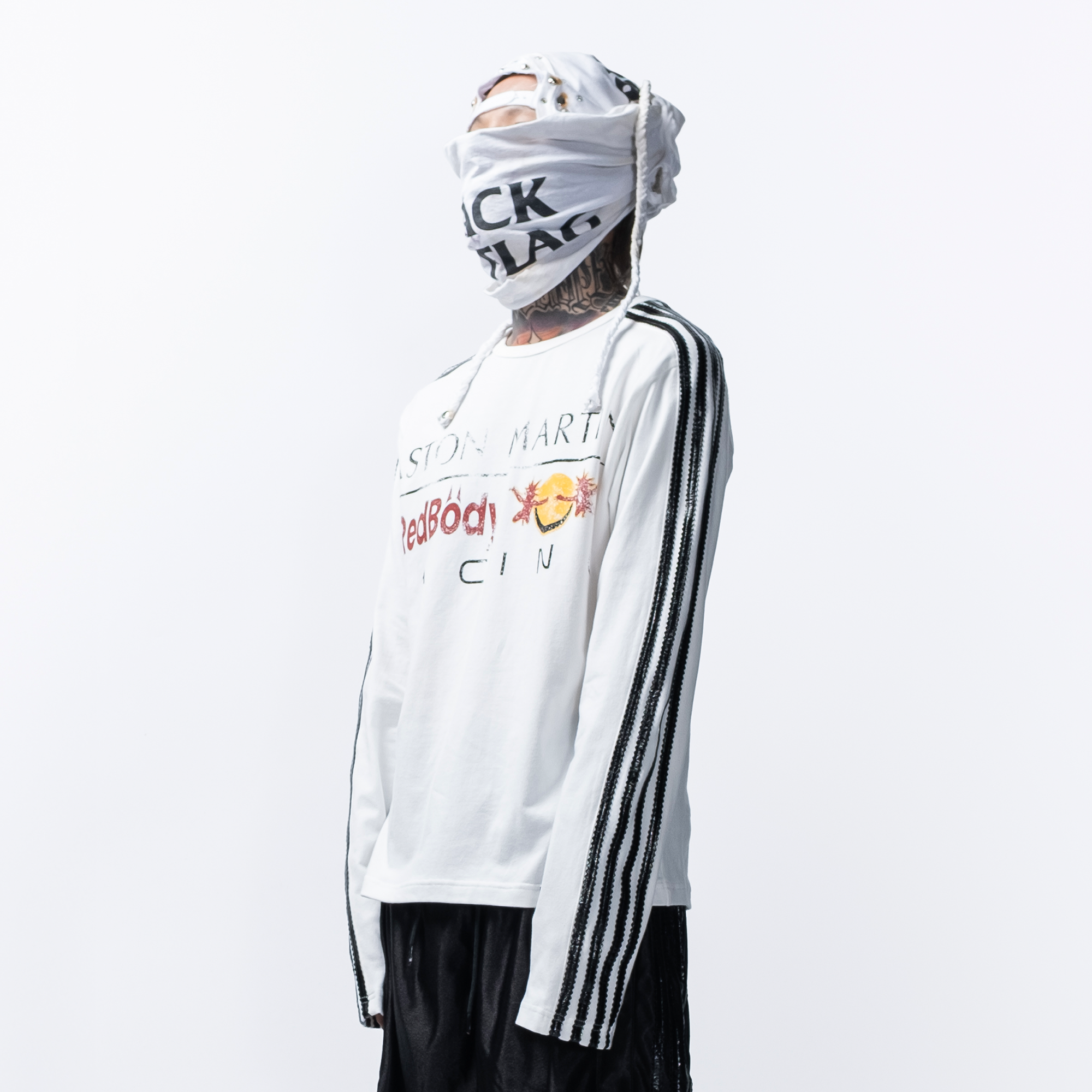 FVVO Parody Logo Slim-Fit Long Sleeve Tee, premium urban and streetwear designers apparel on PROJECTISR.com, FVVO