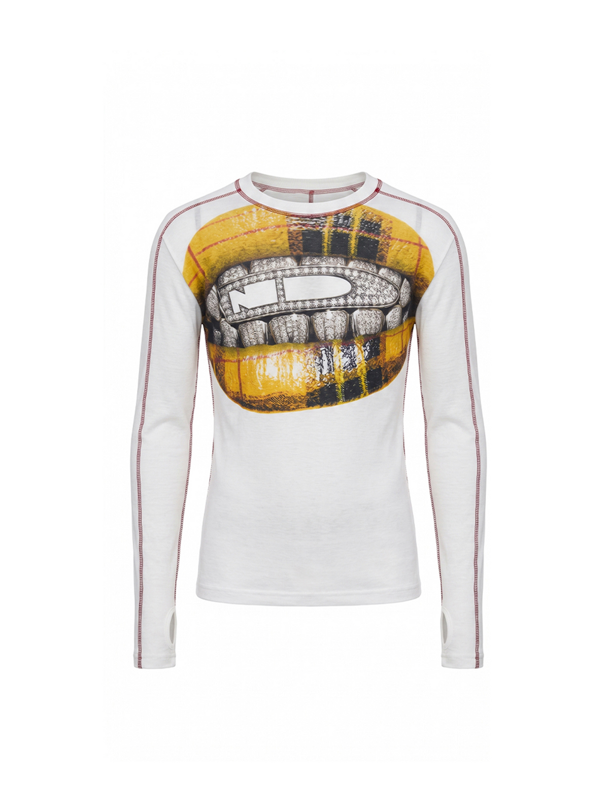 DND4DES Opium Graphic Slim Wool-Blend Long-Sleeve Tee