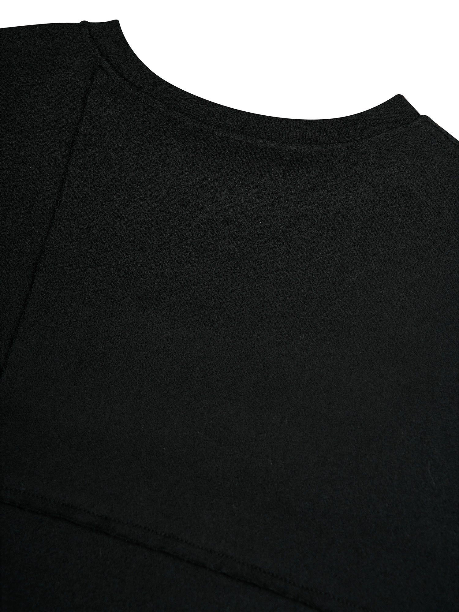 FLYERRER Cross-Panel Contrast Frayed Embroidered Long-Sleeve Tee, premium urban and streetwear designers apparel on PROJECTISR.com, FLYERRER