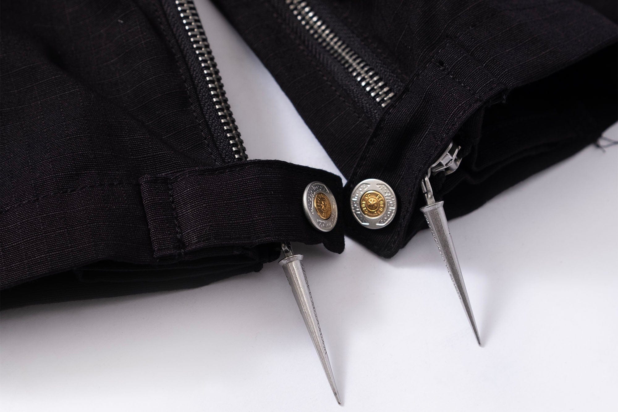 FVVO Distressed Rivet Strap Cargo Shorts Black, premium urban and streetwear designers apparel on PROJECTISR.com, FVVO