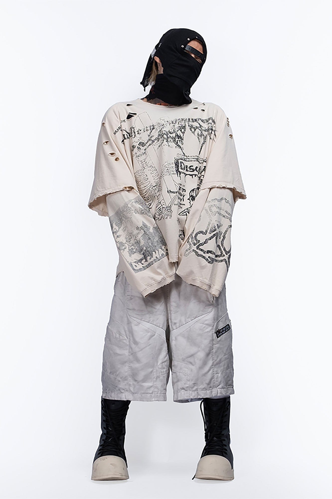 FVVO Multi-Panel Glossy Shorts, premium urban and streetwear designers apparel on PROJECTISR.com, FVVO