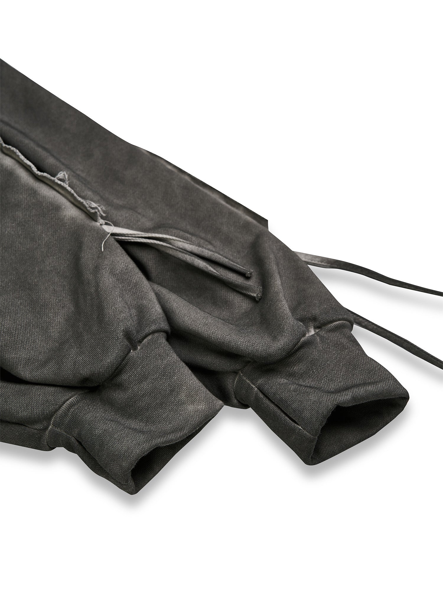 FLYERRER Distressed Drawstring Ruched Hooded Jacket, premium urban and streetwear designers apparel on PROJECTISR.com, FLYERRER