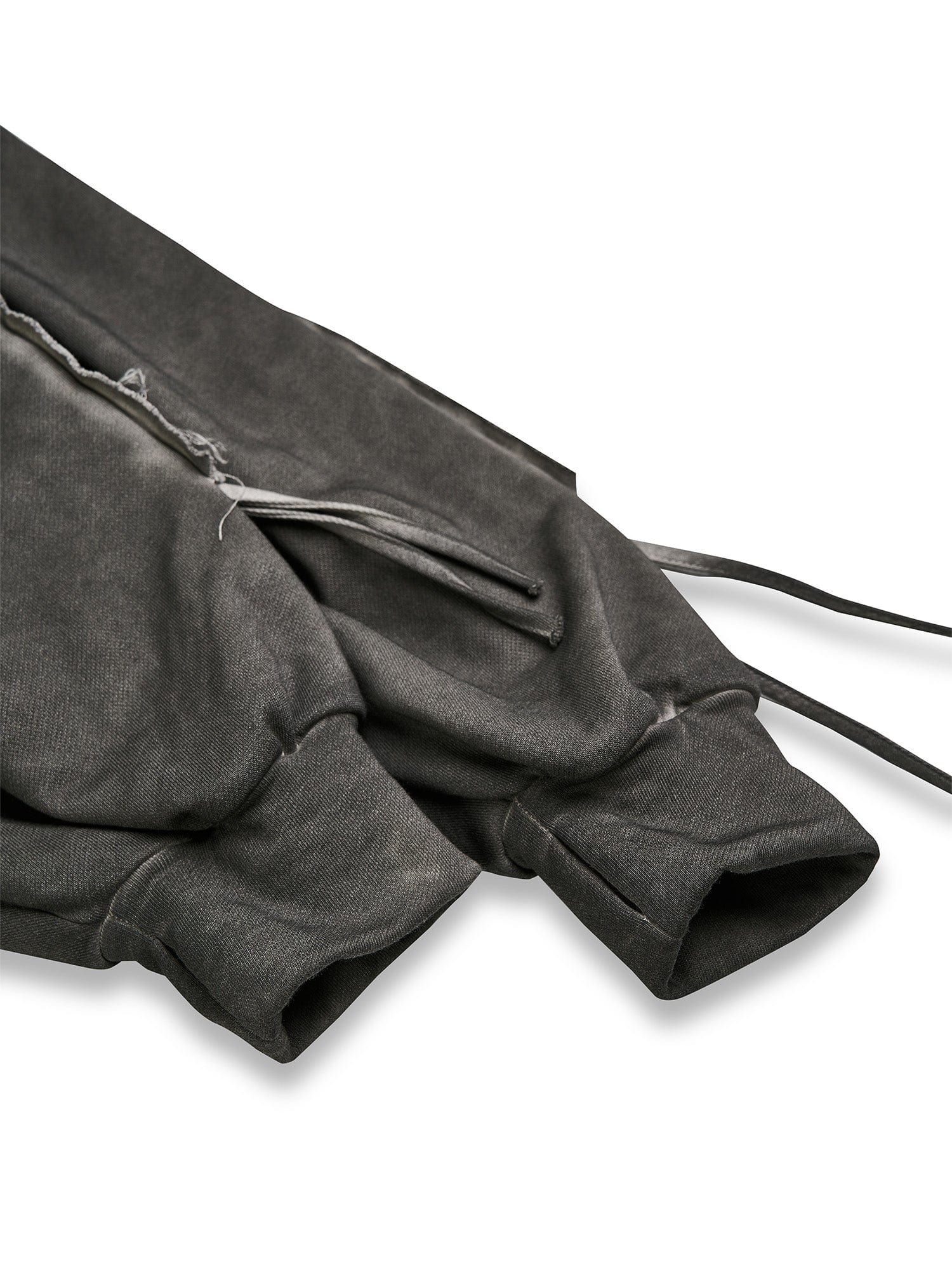 FLYERRER Distressed Drawstring Ruched Hooded Jacket, premium urban and streetwear designers apparel on PROJECTISR.com, FLYERRER
