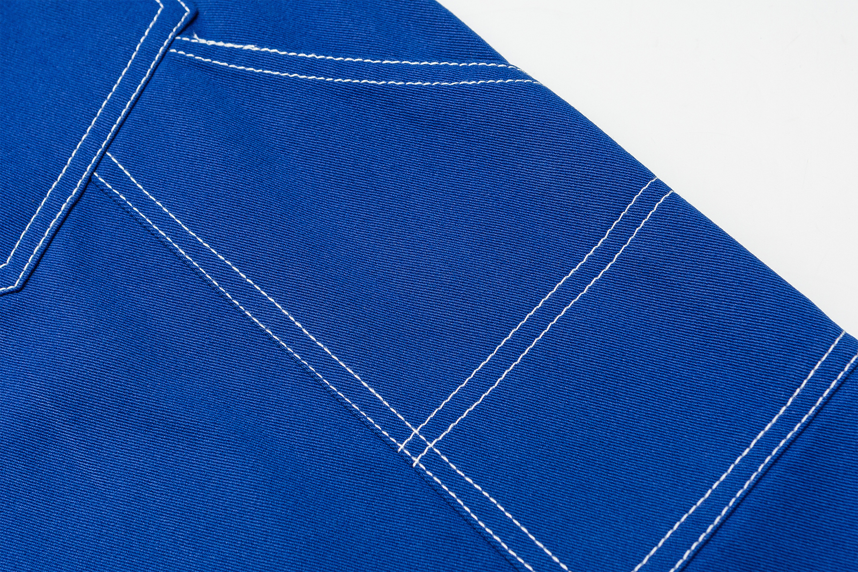 ME DA IGUAL Washed Contrast-Stitch Wide-Leg Pants