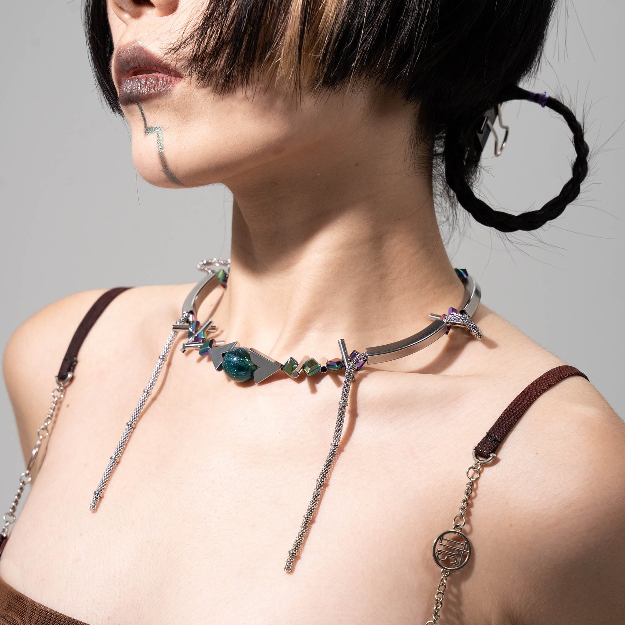 ILLUSORY Geometric Time Space Necklace, premium urban and streetwear designers apparel on PROJECTISR.com, ILLUSORY