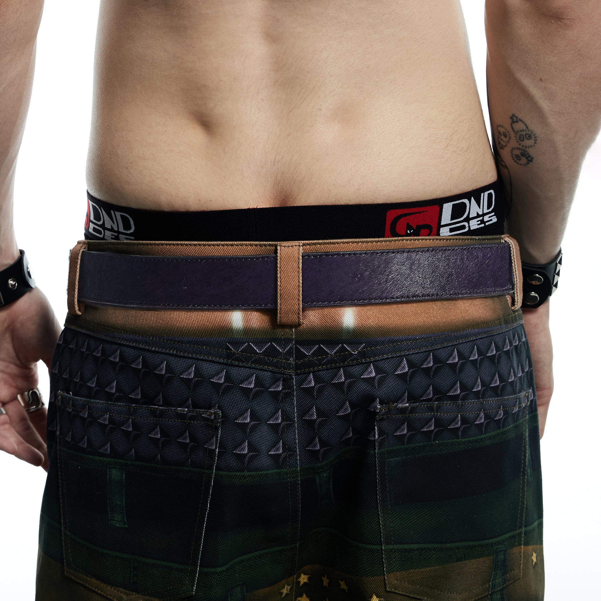DND4DES Filigree Buckle Cowhide Leather Belt Purple, premium urban and streetwear designers apparel on PROJECTISR.com, DND4DES