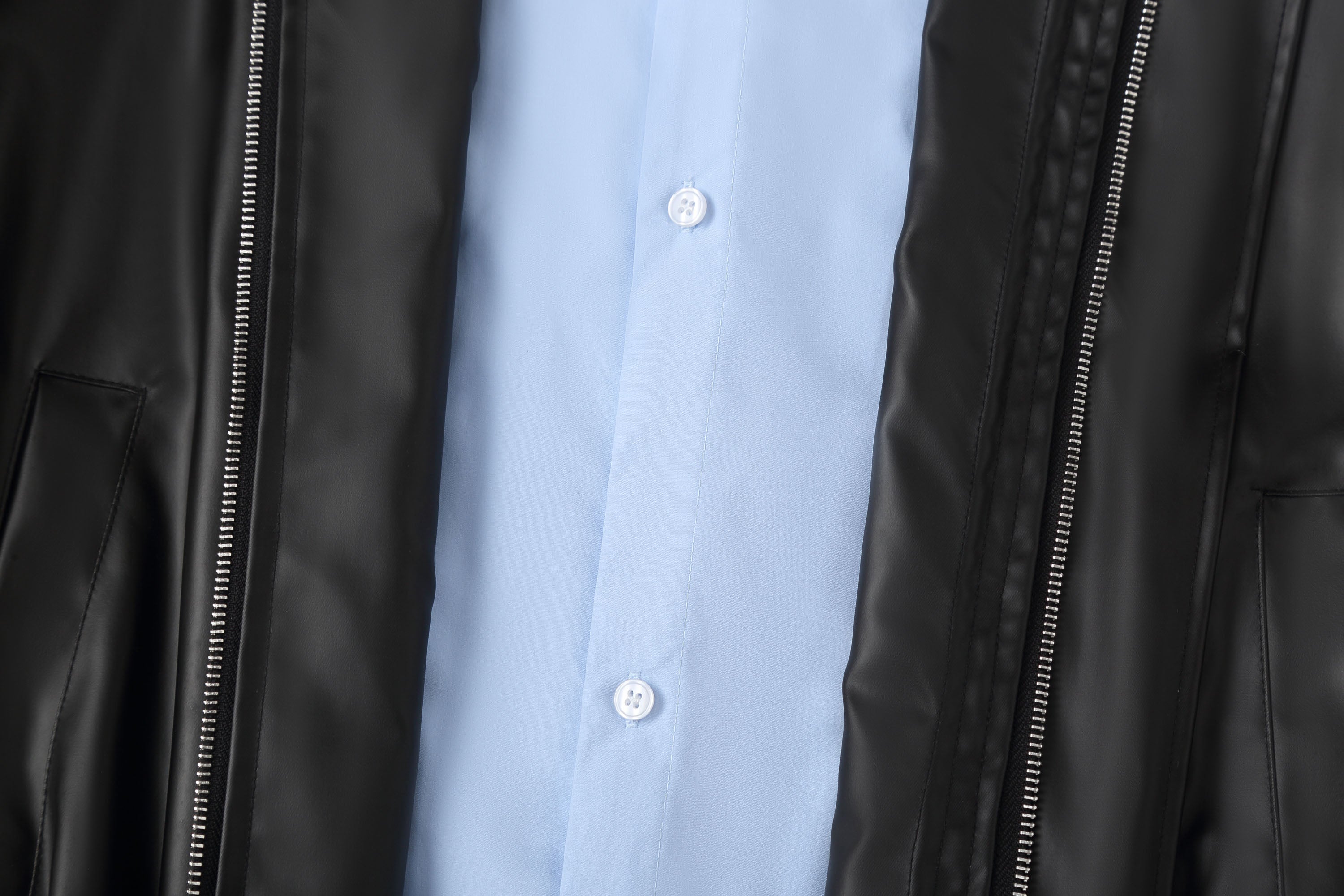 CLP Contrast Layer PU Cropped Moto Jacket, premium urban and streetwear designers apparel on PROJECTISR.com, CLP