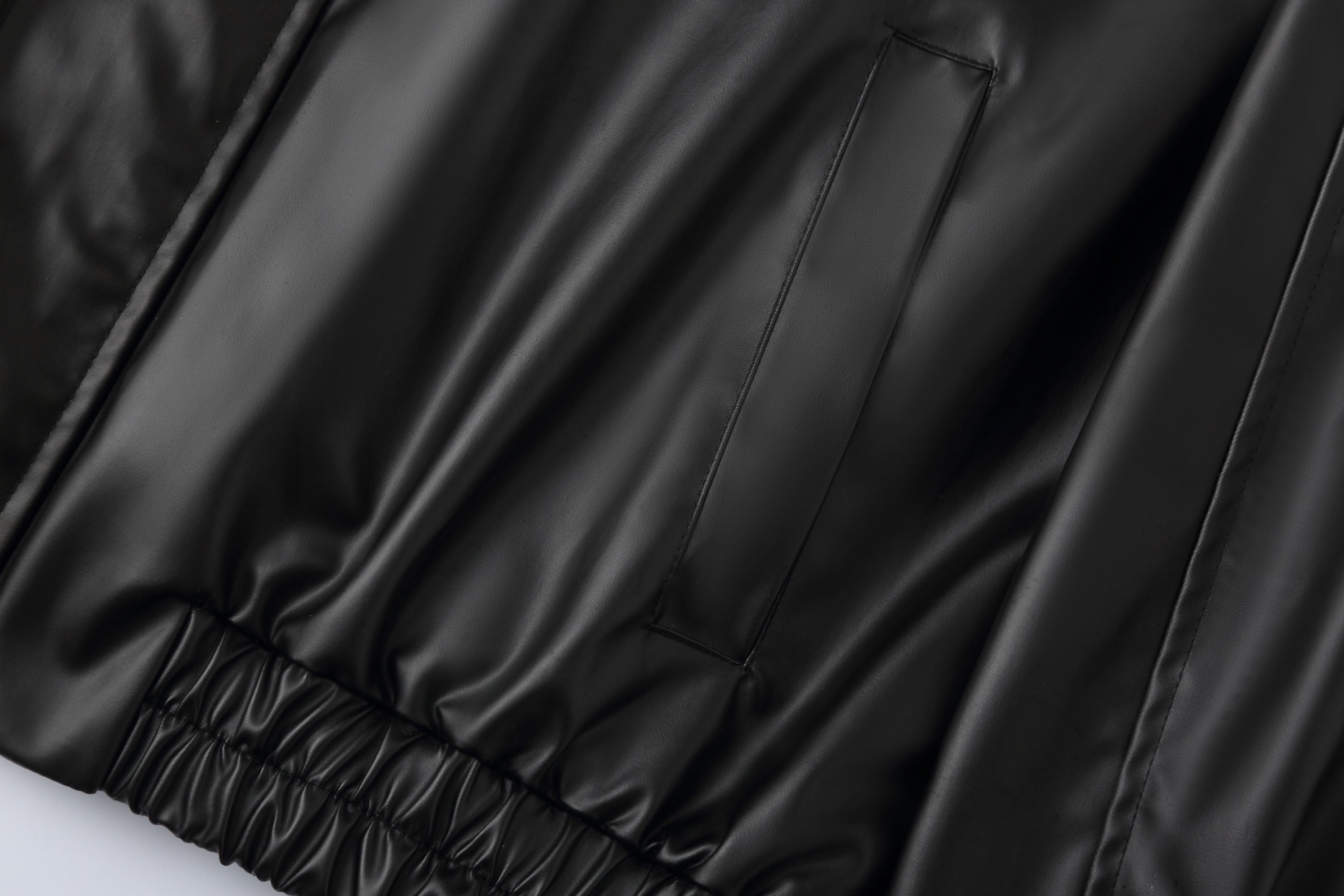 CLP Contrast Layer PU Cropped Moto Jacket, premium urban and streetwear designers apparel on PROJECTISR.com, CLP