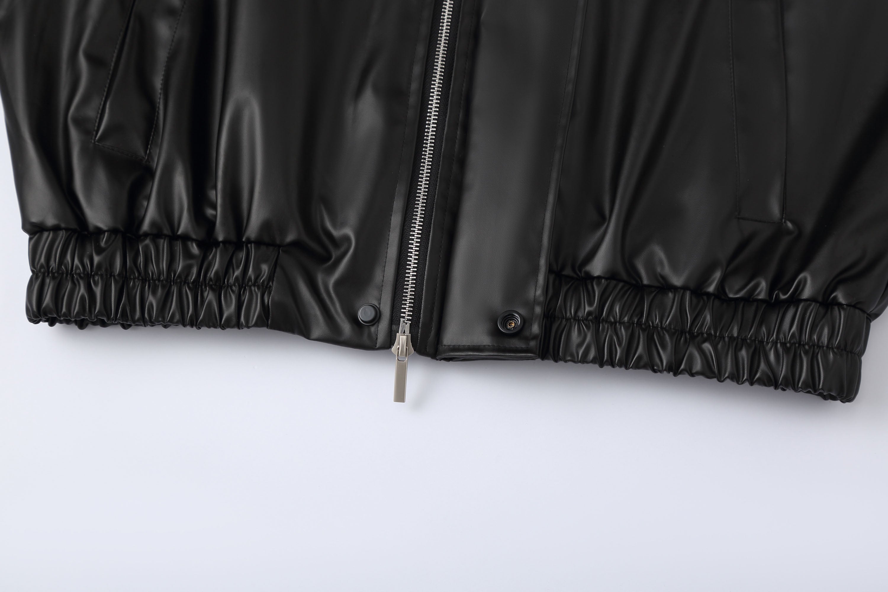 CLP Contrast Layer PU Cropped Moto Jacket, premium urban and streetwear designers apparel on PROJECTISR.com, CLP