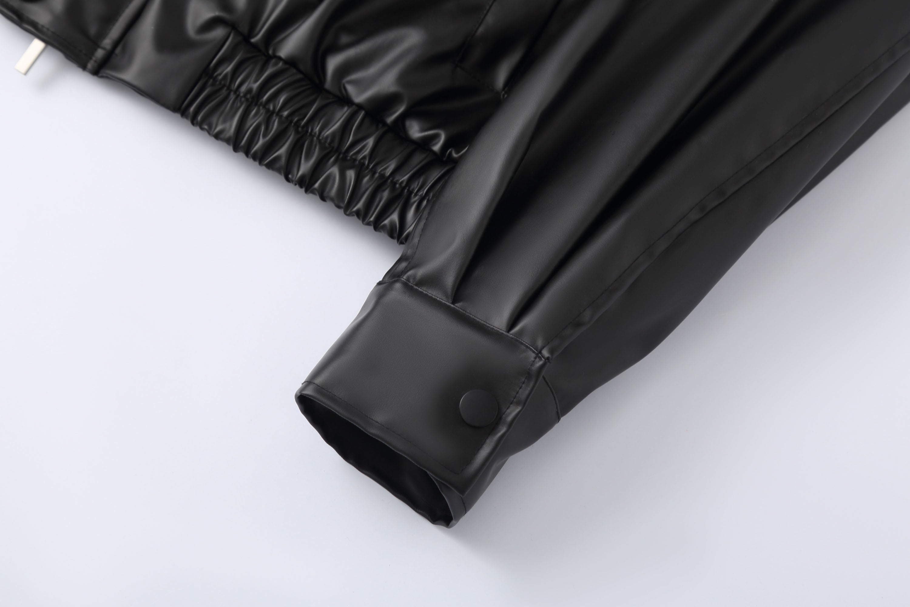 CLP Contrast Layer PU Cropped Moto Jacket, premium urban and streetwear designers apparel on PROJECTISR.com, CLP