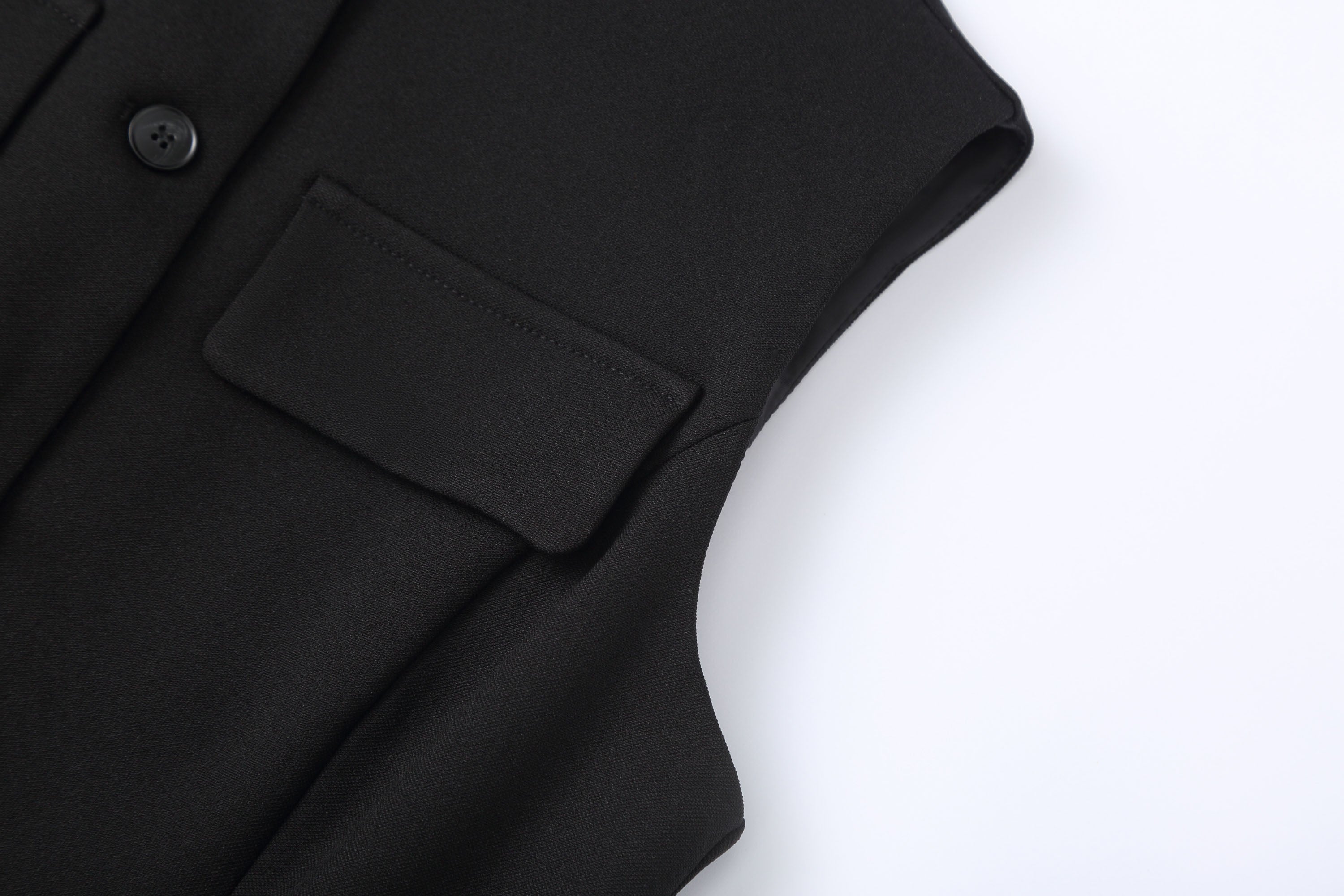 CLP Mandarin-Collar Curved-Placket Button Vest, premium urban and streetwear designers apparel on PROJECTISR.com, CLP