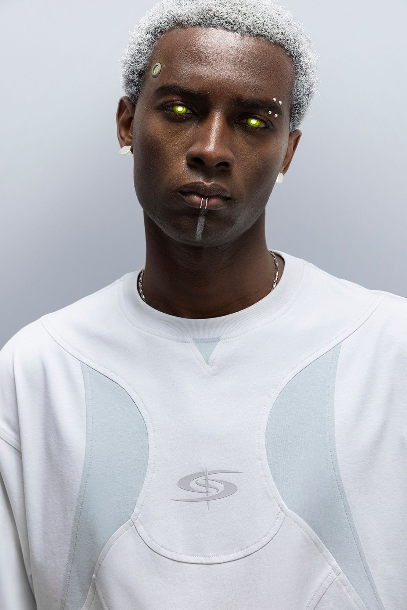 XIPHEVIL Curve Spliced Quick-Dry Sorona T-Shirt Ice