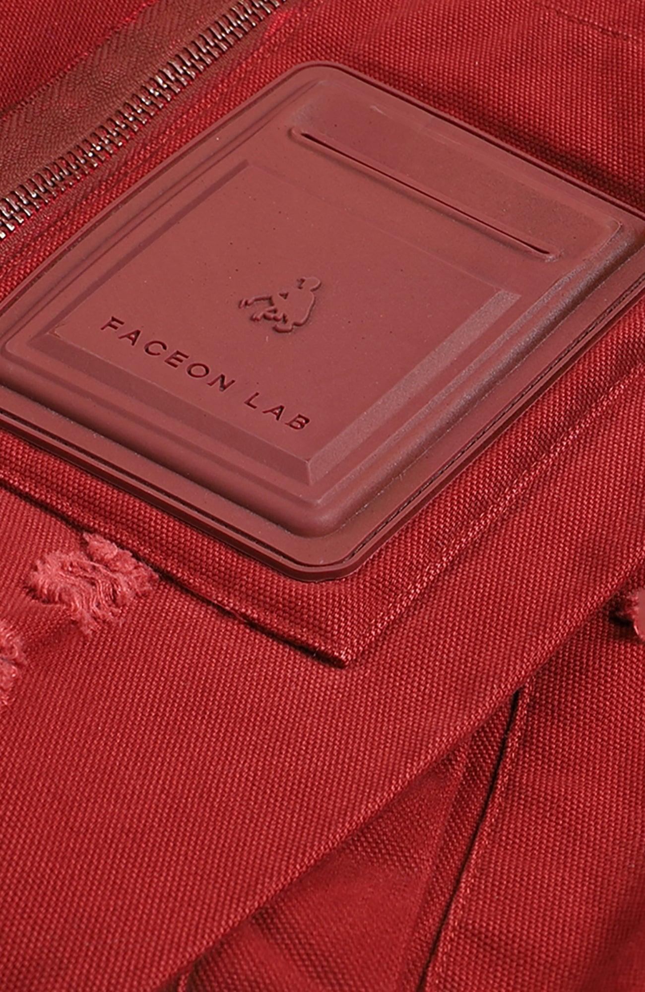 FACEONLAB Distressed Padded Bomber Jacket