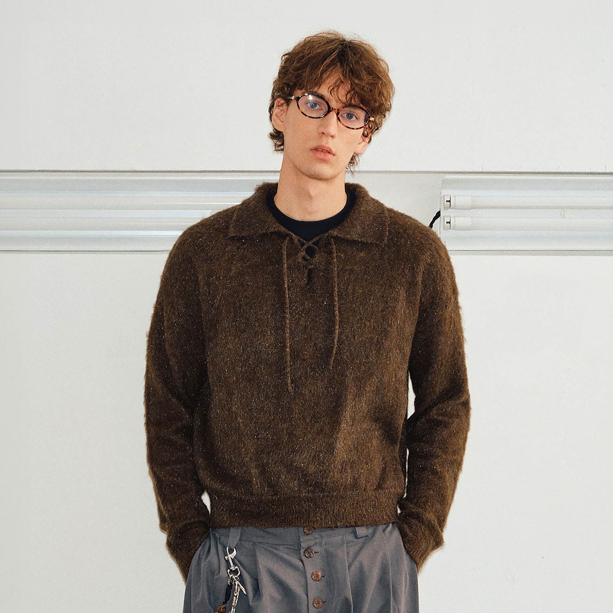 KREATE Drawstring Mohair Sweater, premium urban and streetwear designers apparel on PROJECTISR.com, KREATE